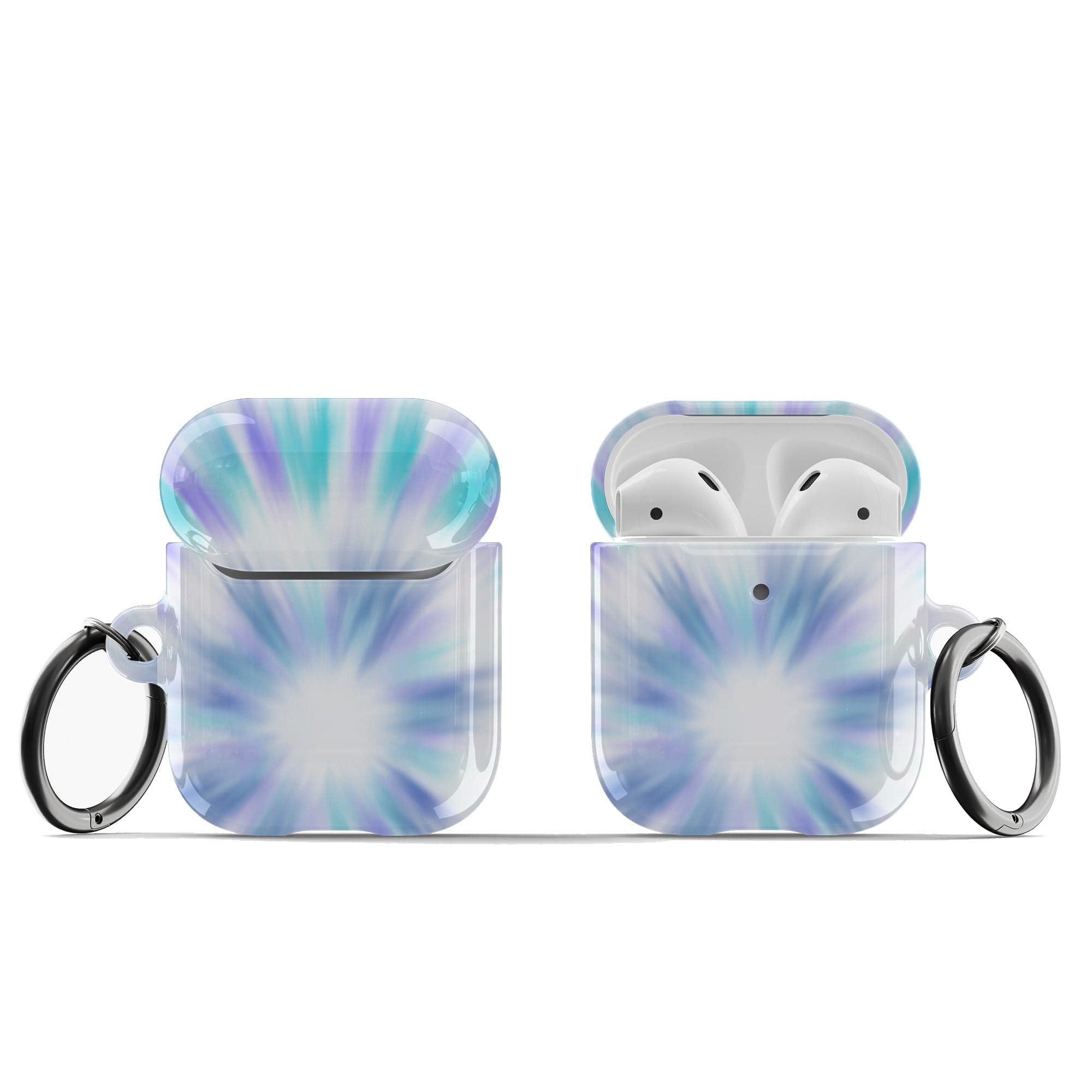 Into the Light | Tie Dye Apple AirPods Case for AirPods 1&2 Black