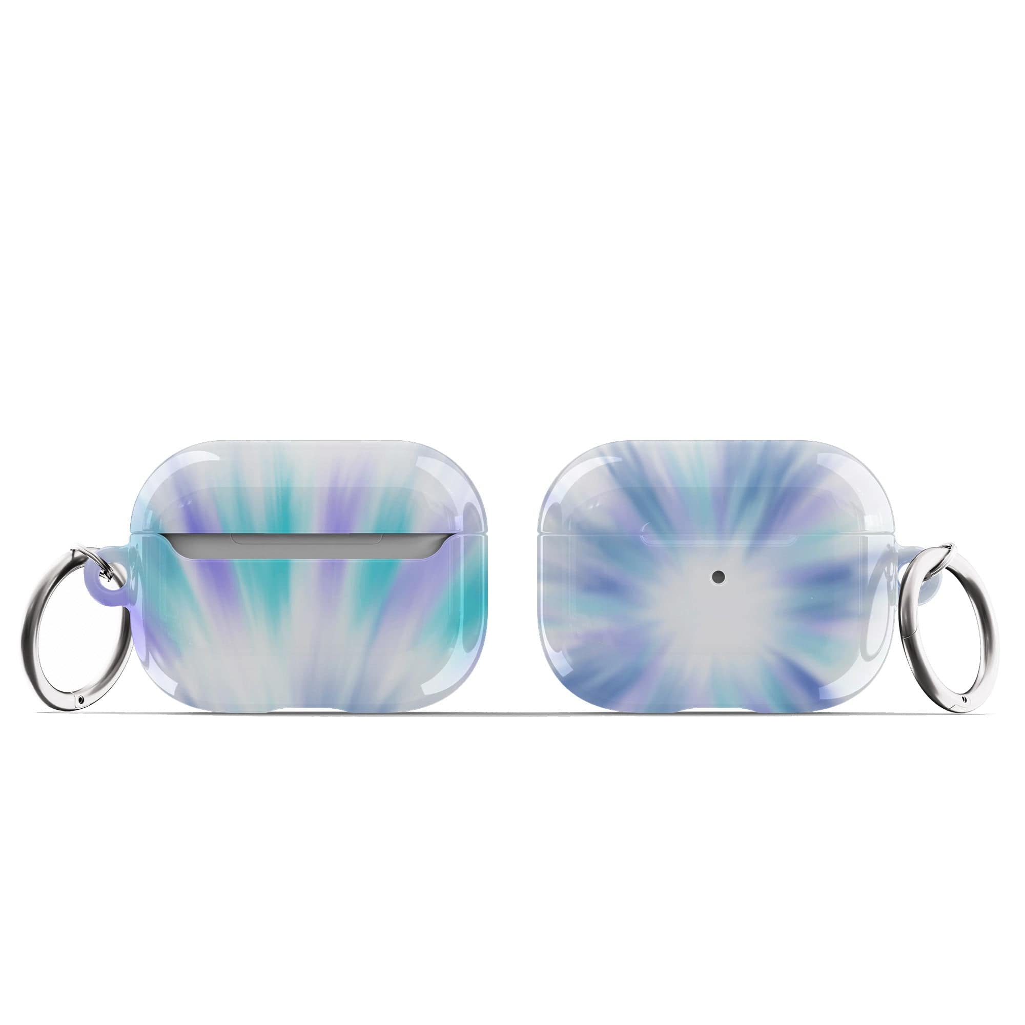 Into the Light | Tie Dye Apple AirPods Case for AirPods 3 & AirPods Pro 1&2 Silver