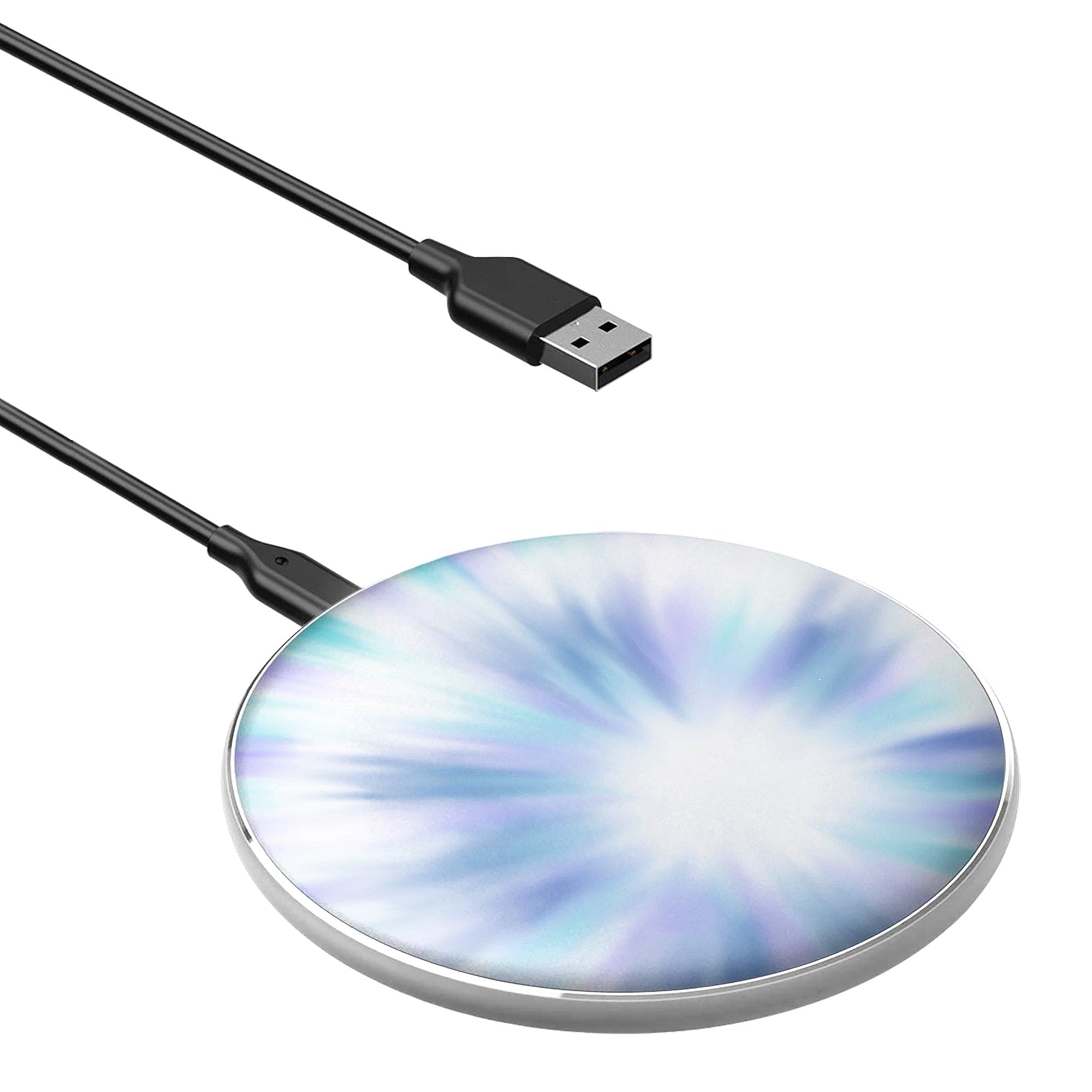 Into the Light | Tie Dye Wireless Charging Pad in Silver