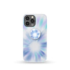 Into the Light | Tie Dye Foldable Phone Grip in White