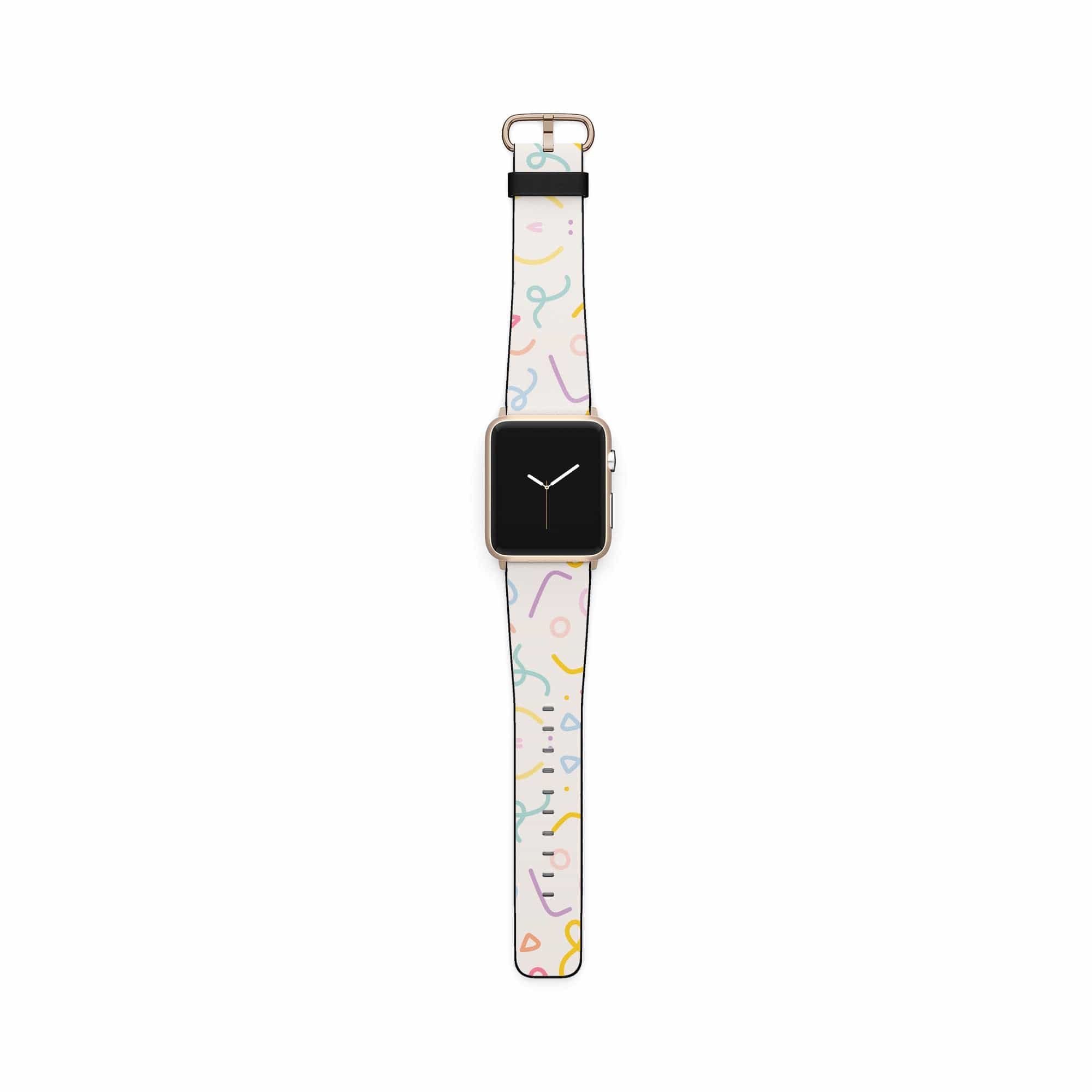 It's a Party | Confetti Pattern Apple Watch Band for 38/40/41 mm Watch in Gold