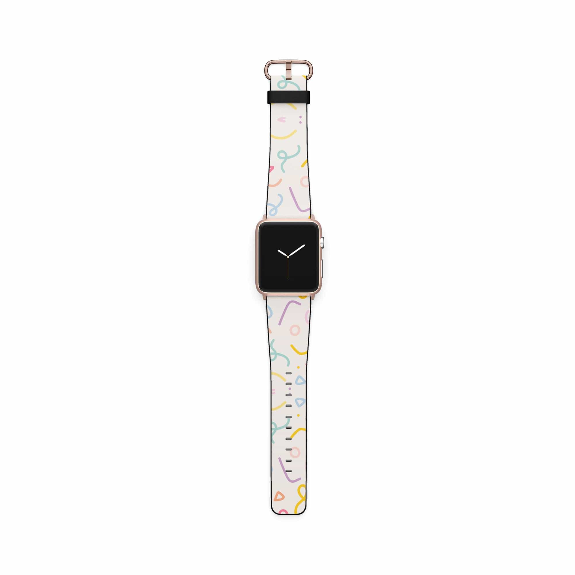 It's a Party | Confetti Pattern Apple Watch Band for 38/40/41 mm Watch in Rose Gold