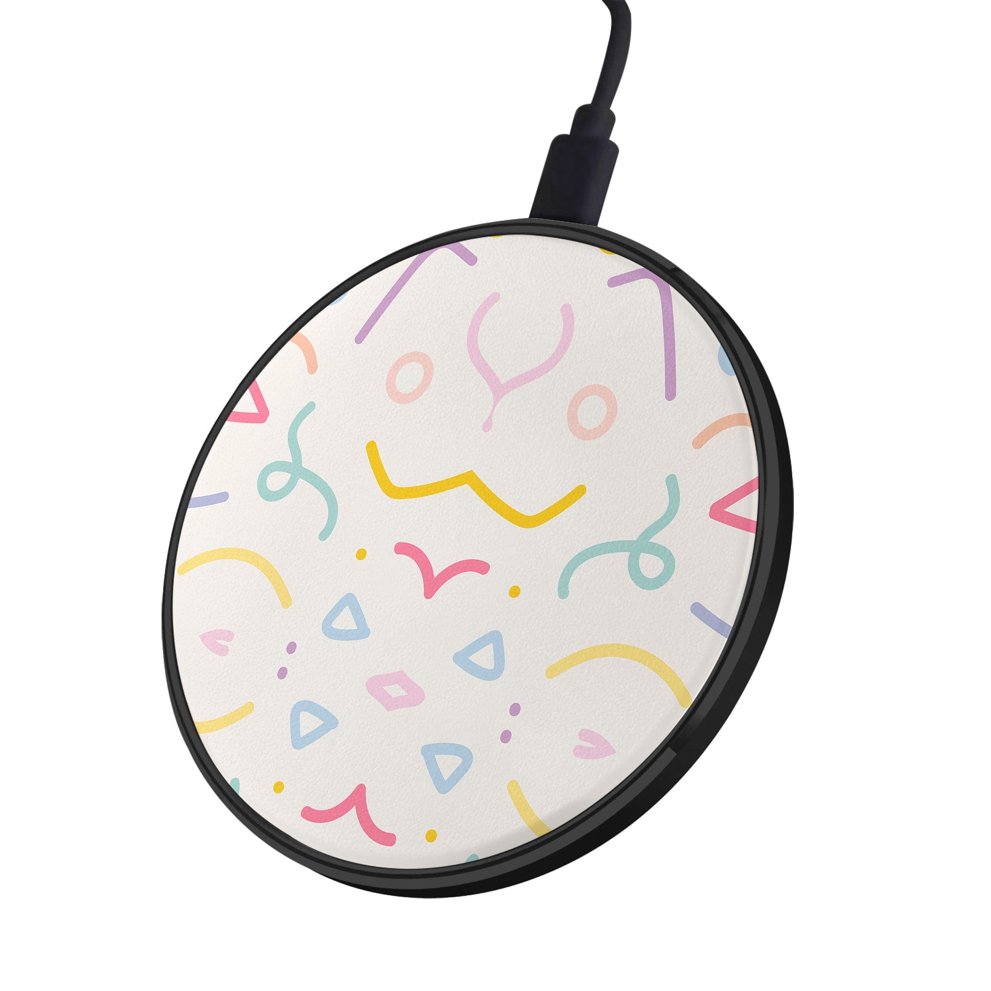 It's a Party | Confetti Pattern Wireless Charging Pad in Black