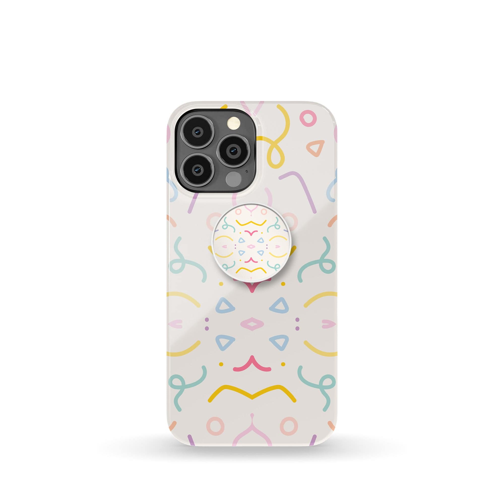 It's a Party | Confetti Pattern Foldable Phone Grip in White