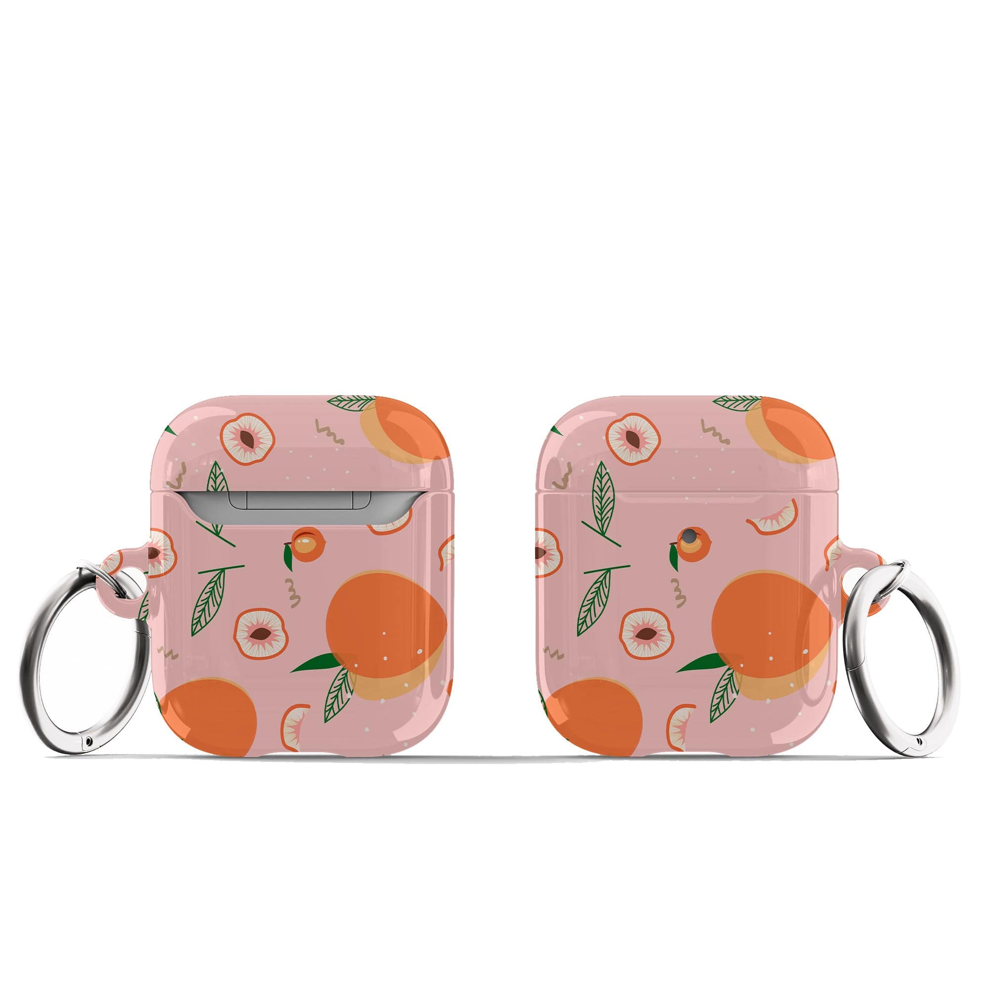 Just Peachy | Peaches Apple AirPods Case for AirPods 1&2 Silver