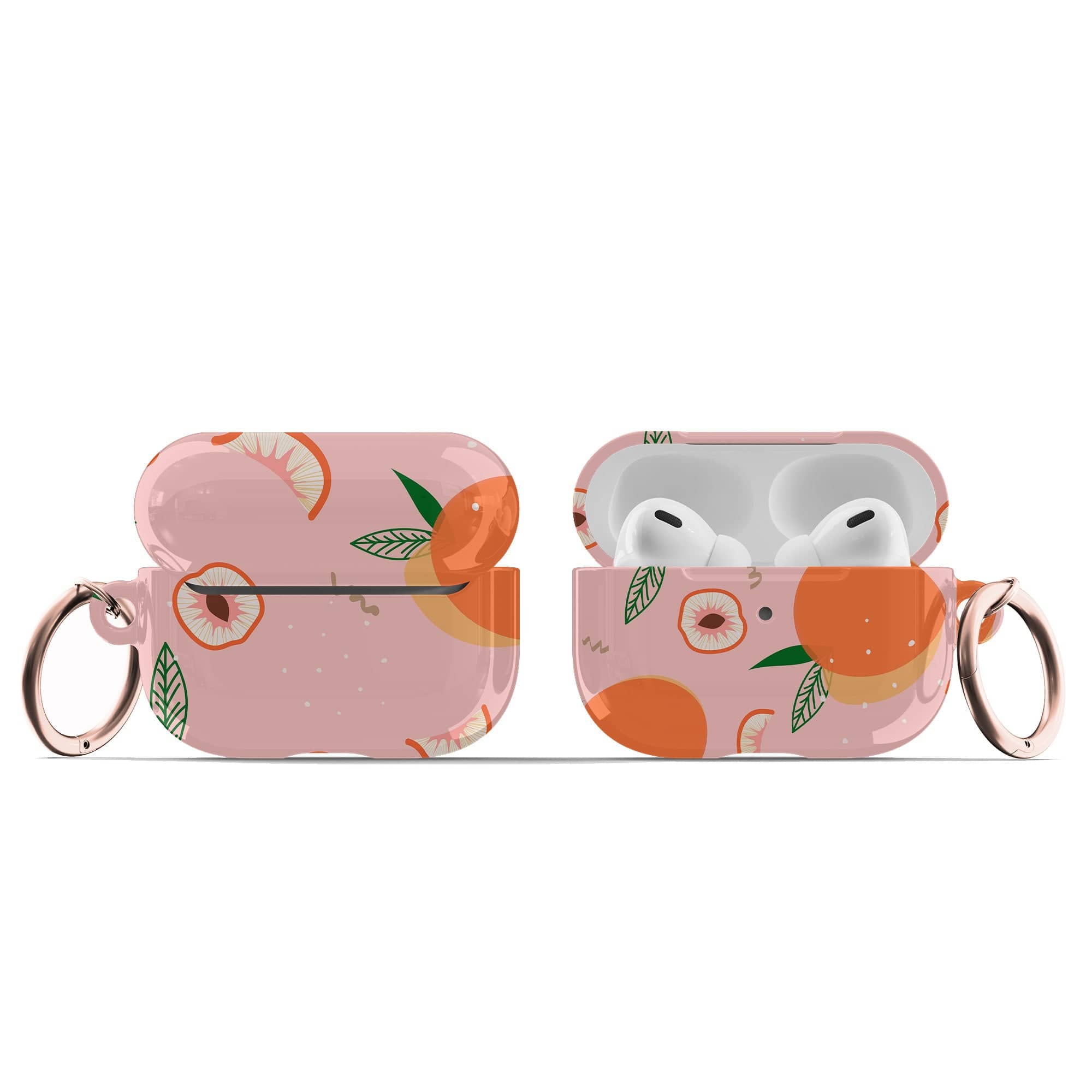 Just Peachy | Peaches Apple AirPods Case for AirPods 3 & AirPods Pro 1&2 Rose Gold