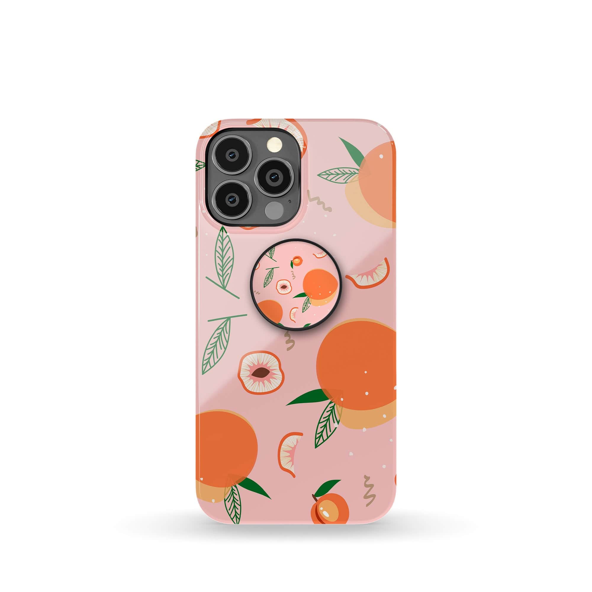 Just Peachy | Peaches Foldable Phone Grip in Black