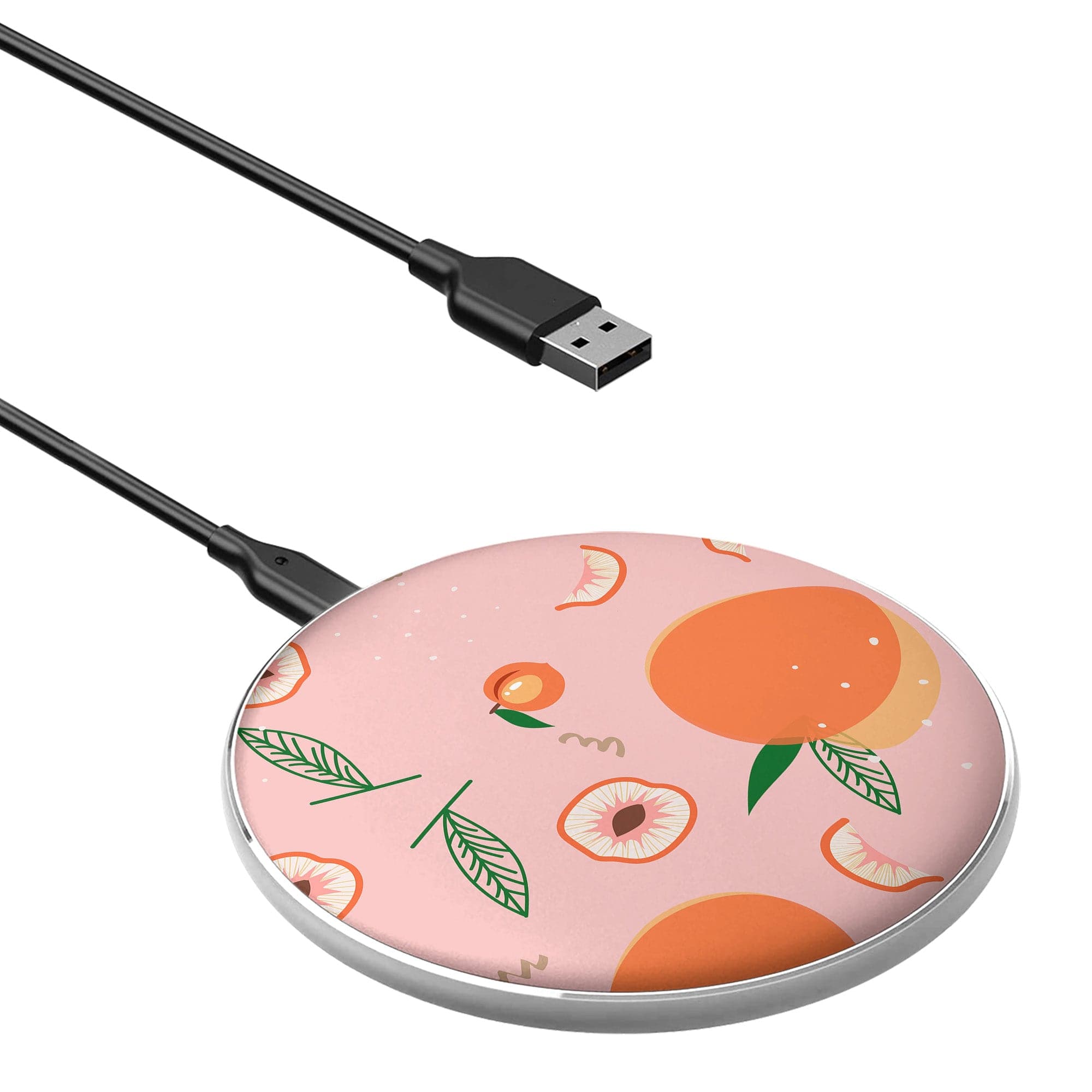 Just Peachy | Peaches Wireless Charging Pad in Silver