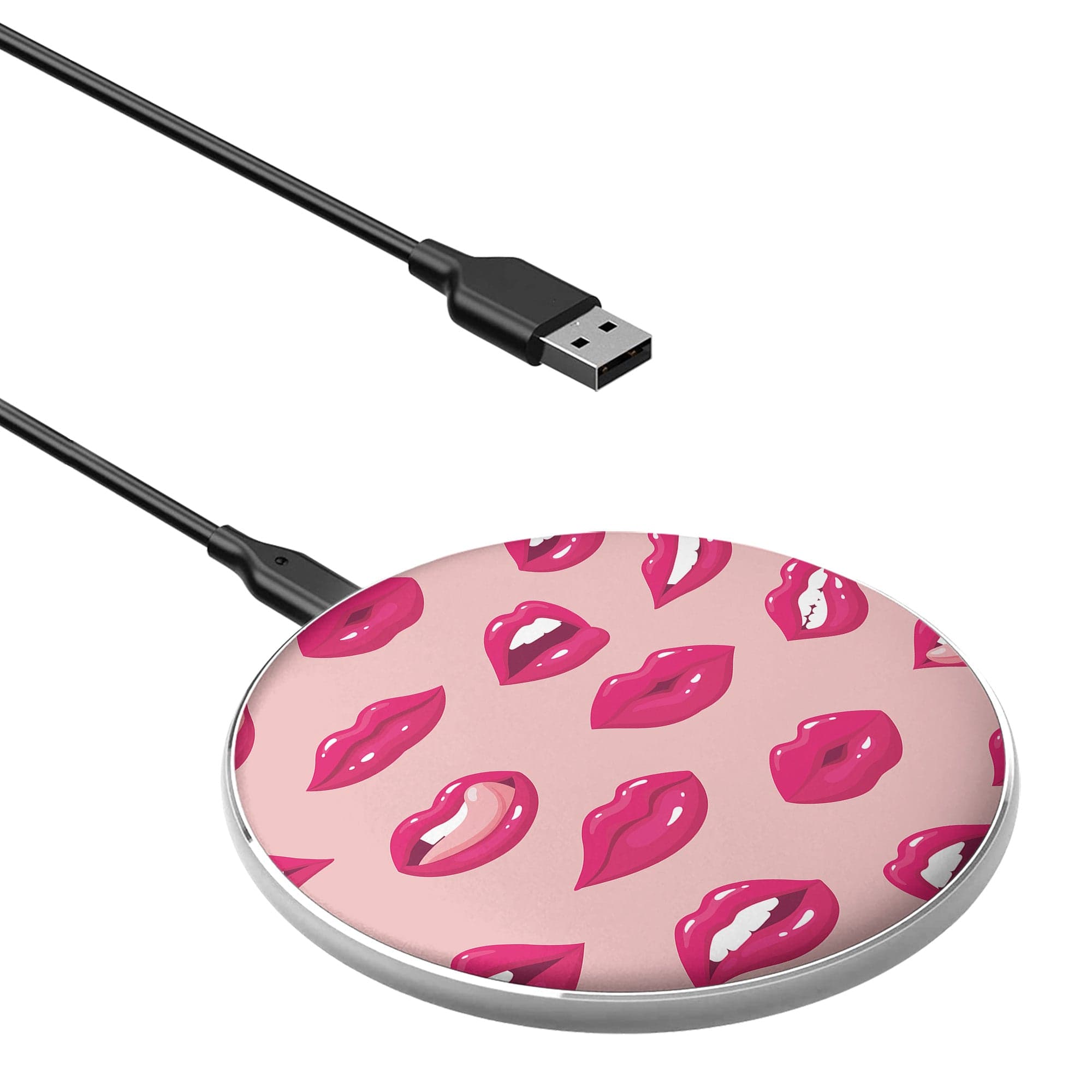 Kissable! | Lips Wireless Charging Pad in Silver