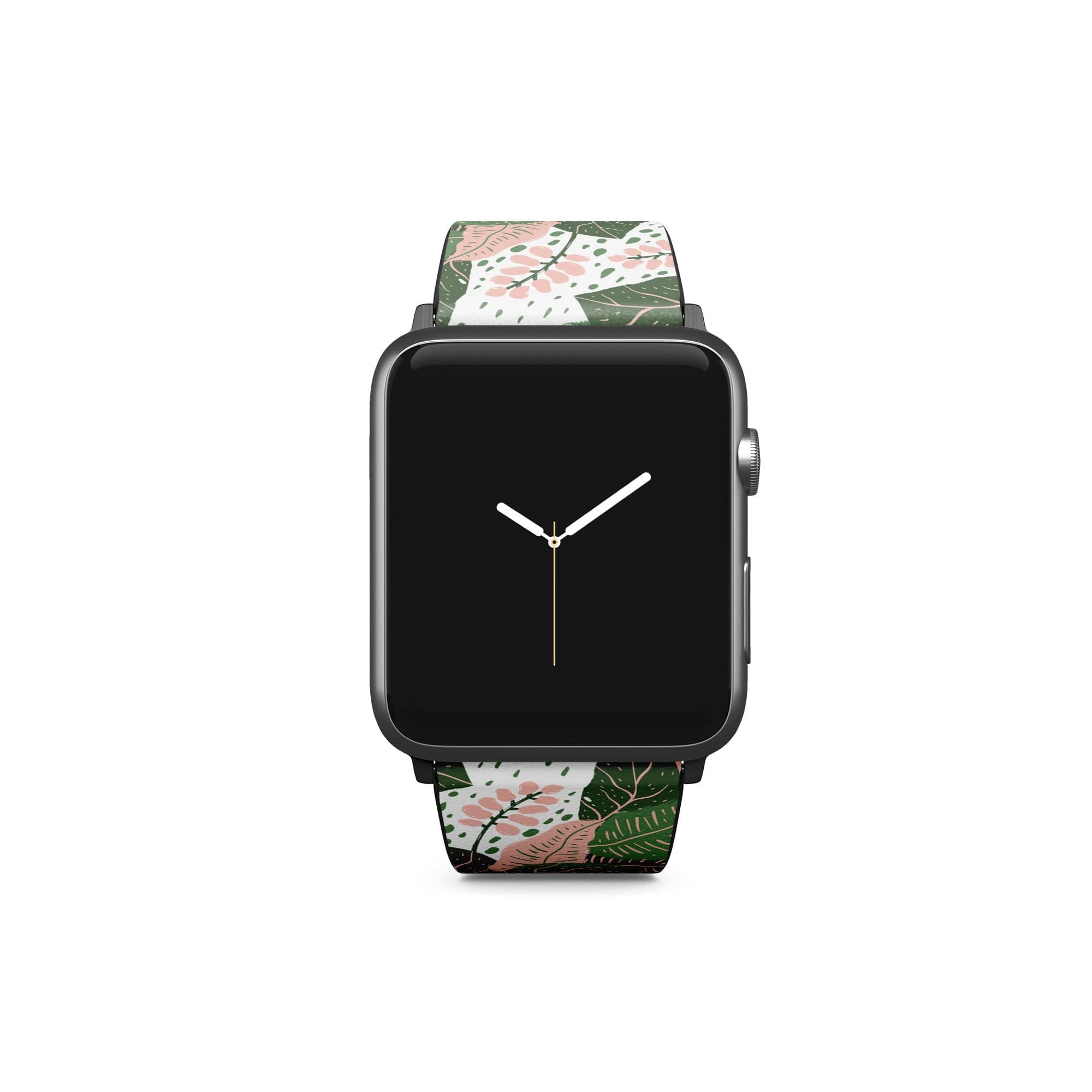 Laying in the Shade | Tropical Leaves Floral Apple Watch Band for 38/40/41 mm Watch in Black