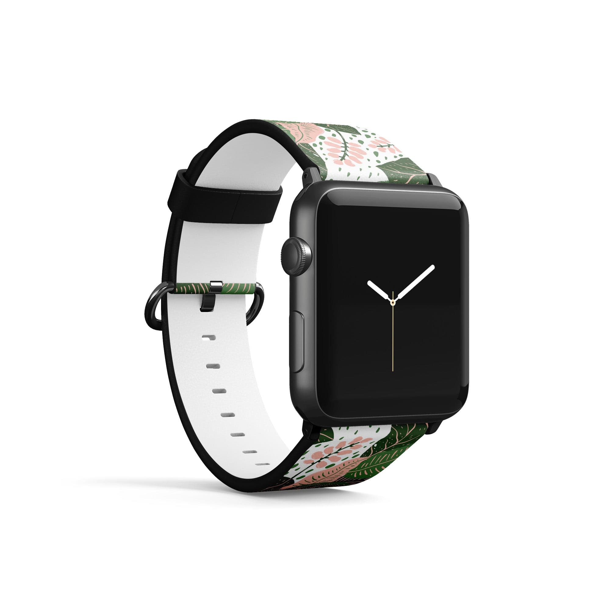 Laying in the Shade | Tropical Leaves Floral Apple Watch Band for 38/40/41 mm Watch in Black