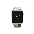 Laying in the Shade | Tropical Leaves Floral Apple Watch Band for 38/40/41 mm Watch in Silver