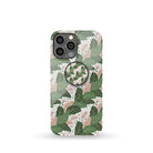 Laying in the Shade | Tropical Leaves Floral Foldable Phone Grip in Black