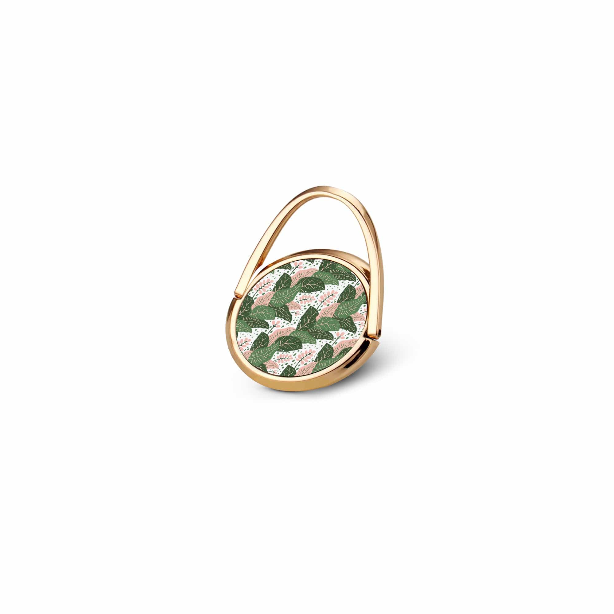 Laying in the Shade | Tropical Leaves Floral Ring Holder in Gold