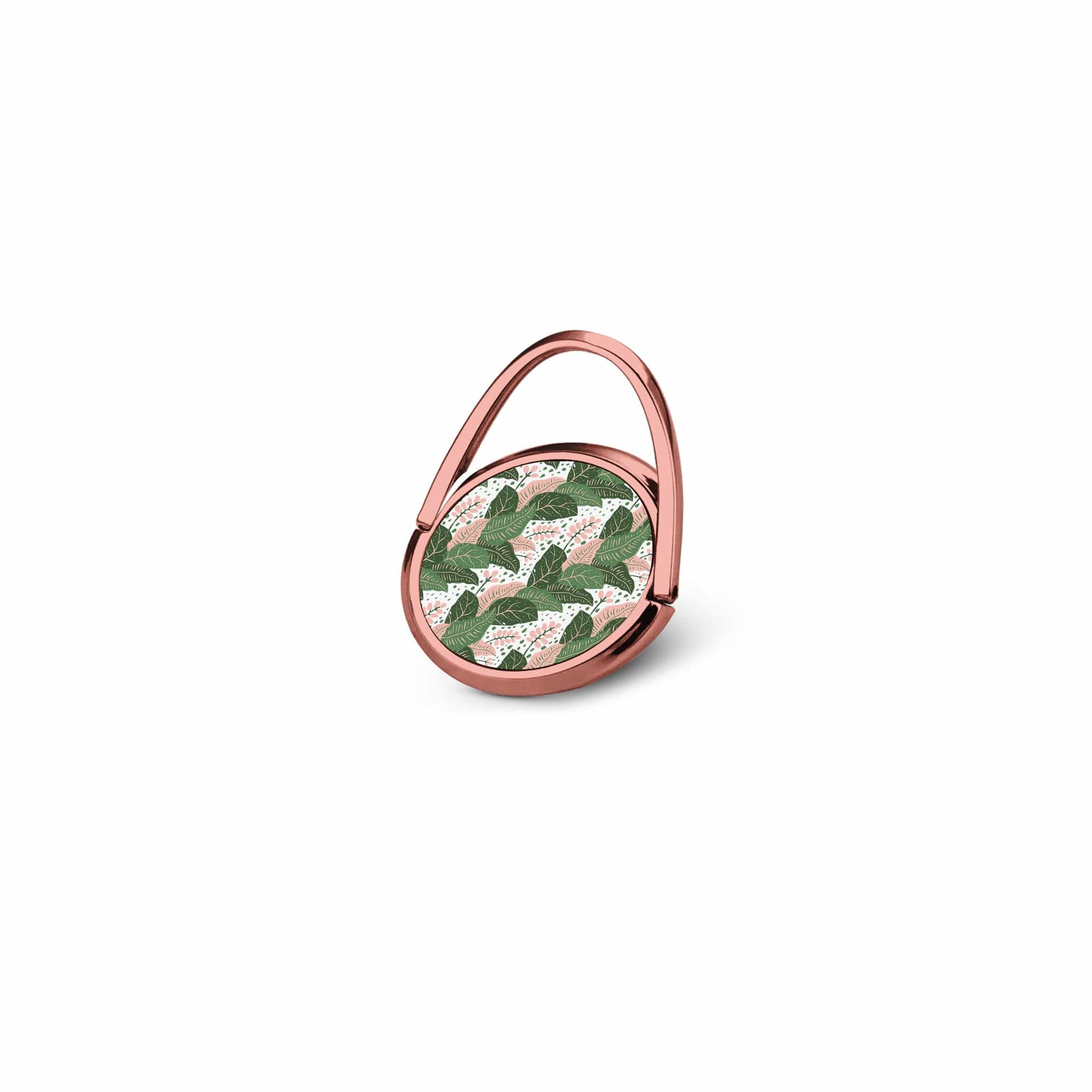 Laying in the Shade | Tropical Leaves Floral Ring Holder in Rose Gold