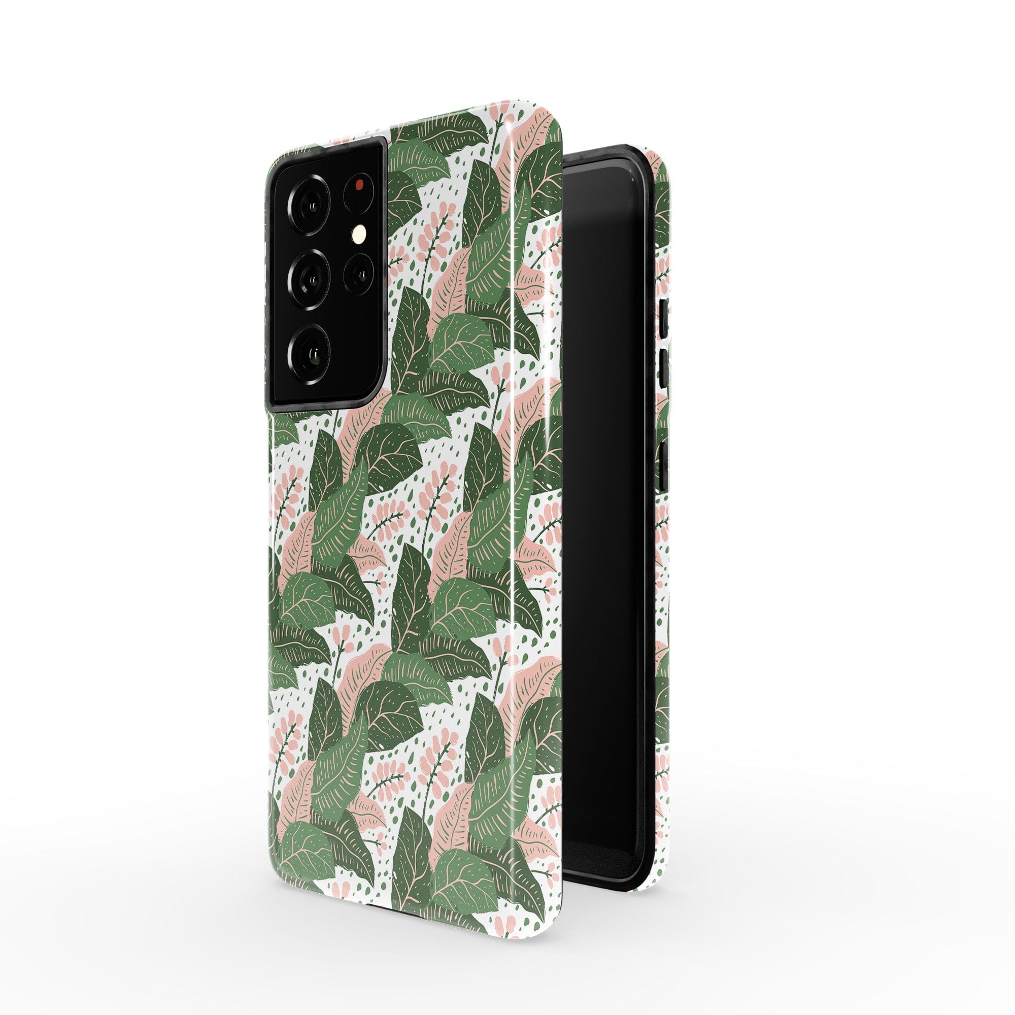 Laying in the Shade | Tropical Leaves Floral Samsung Case Tough for Galaxy S21 Ultra