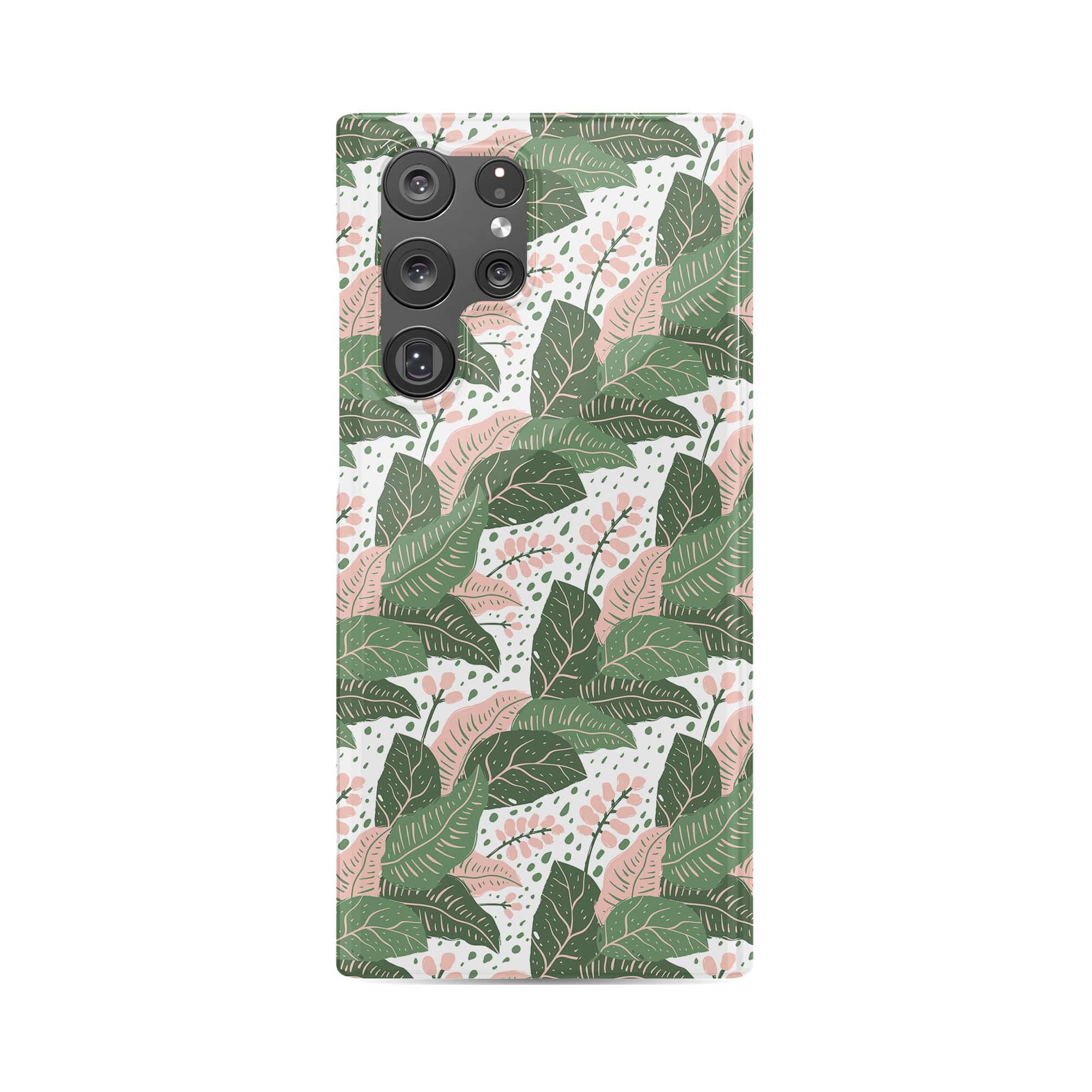 Laying in the Shade | Tropical Leaves Floral Samsung Case Slim for Galaxy S22 Ultra