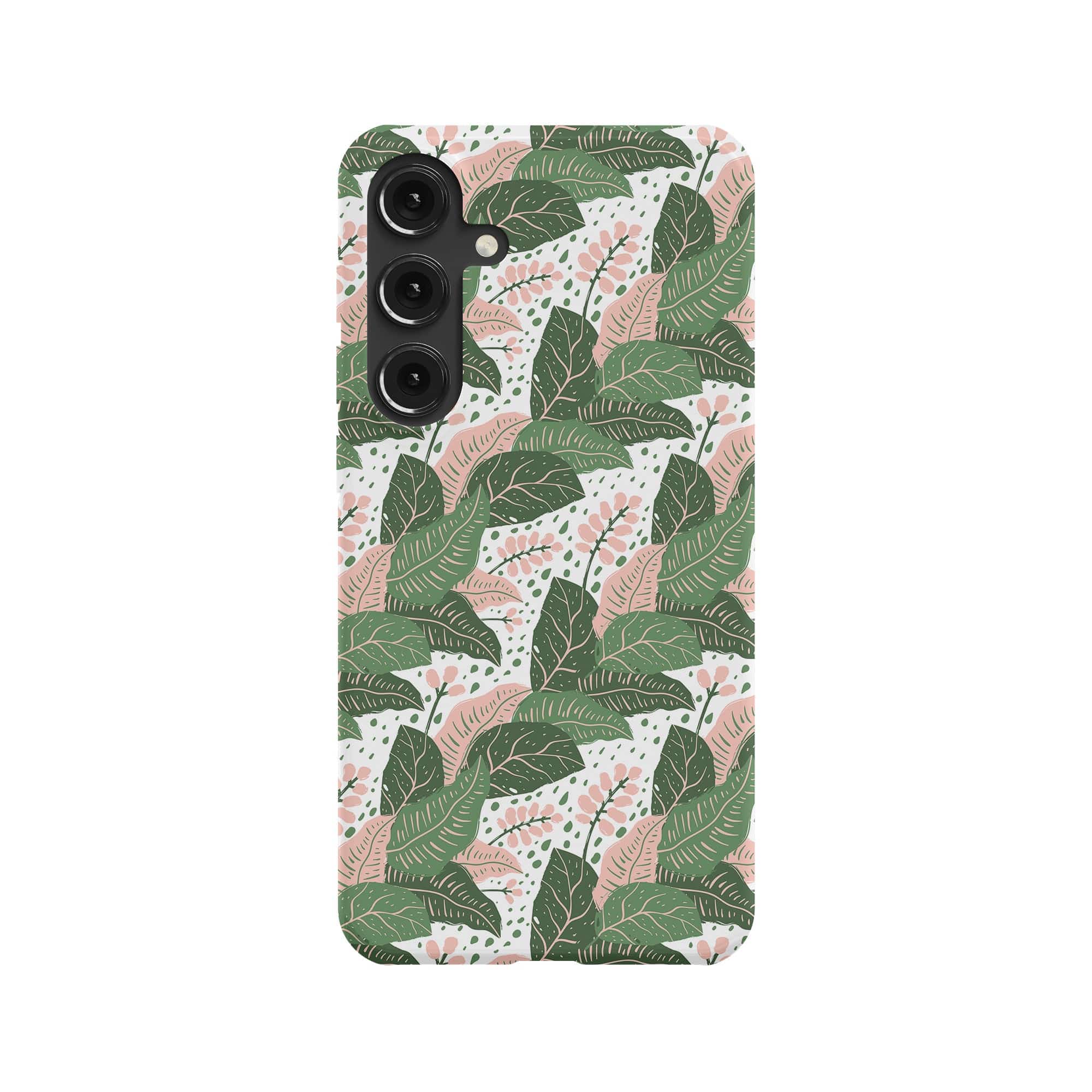 Laying in the Shade | Tropical Leaves Floral Samsung Case Slim for Galaxy S24 Plus