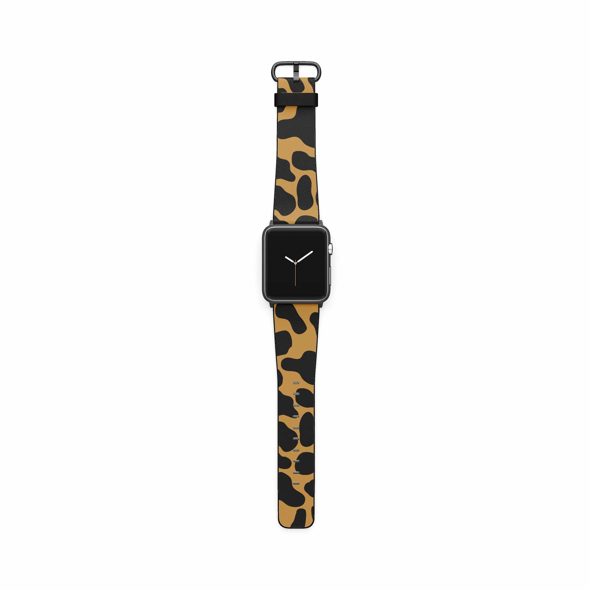 Long Reach | Giraffe Print Apple Watch Band for 38/40/41 mm Watch in Black