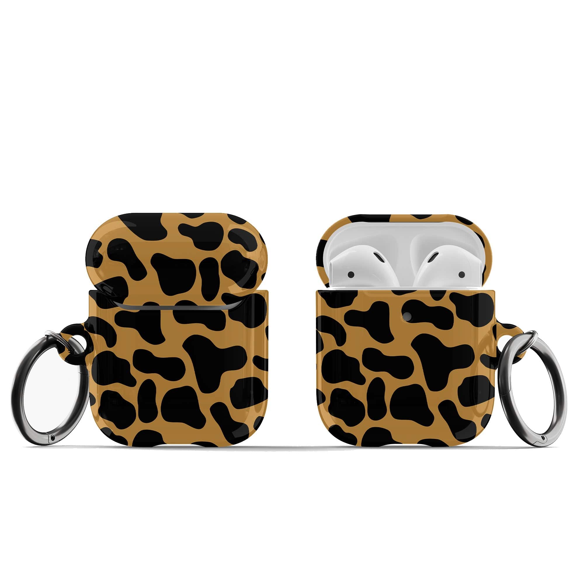 Long Reach | Giraffe Print Apple AirPods Case for AirPods 1&2 Black