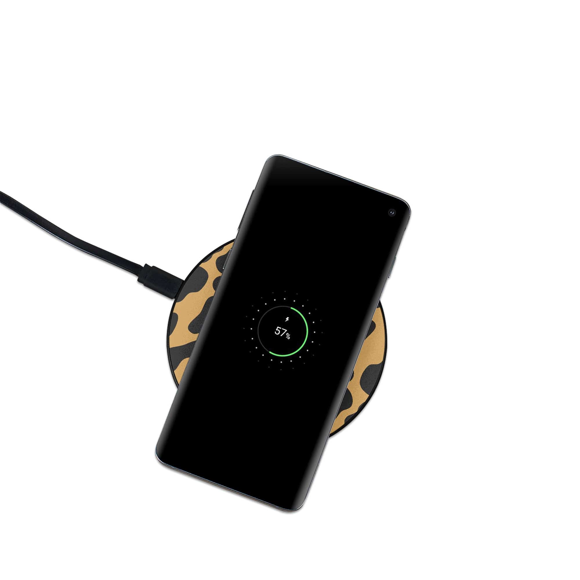 Long Reach | Giraffe Print Wireless Charging Pad in Black