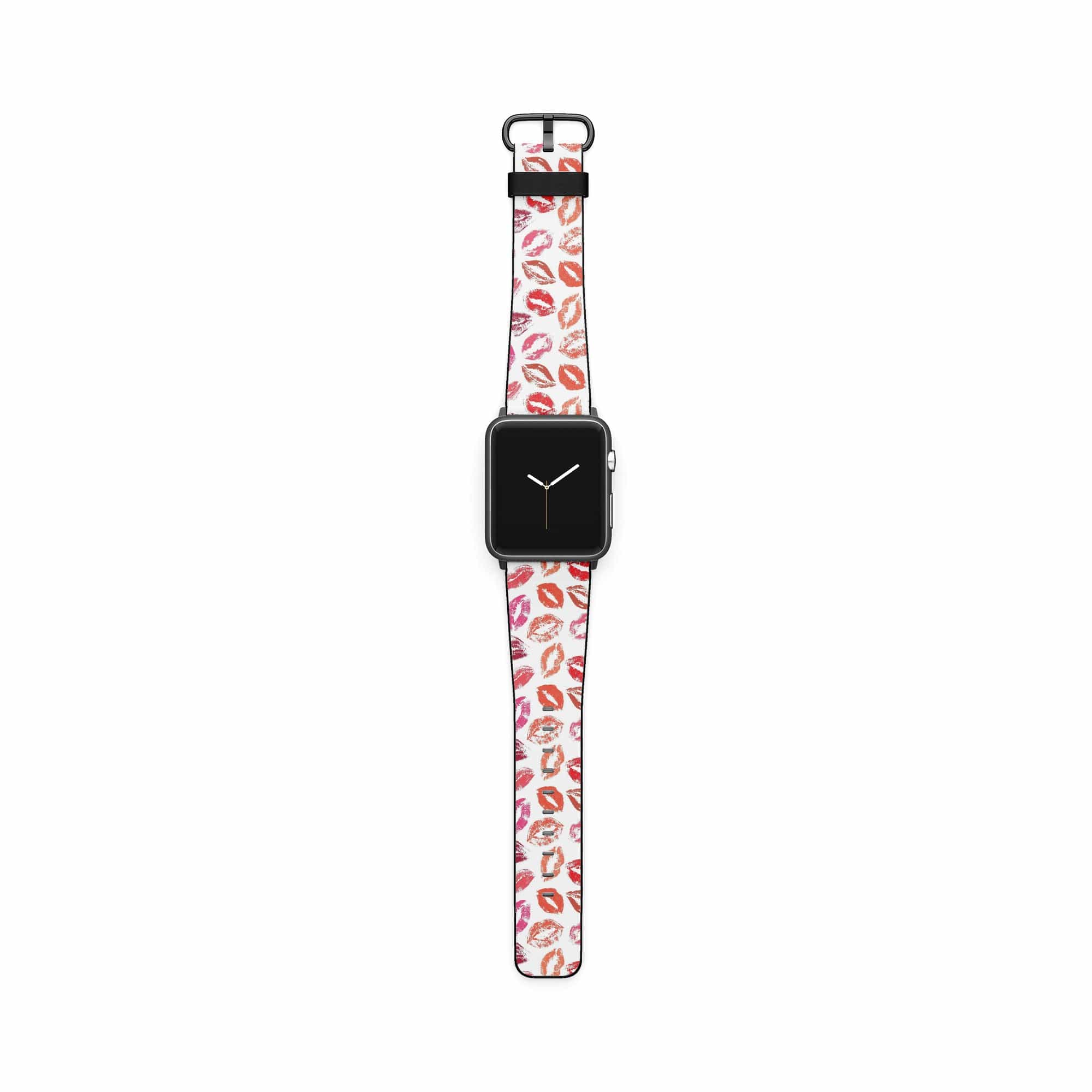 Love Note | Lip Print Apple Watch Band for 38/40/41 mm Watch in Black