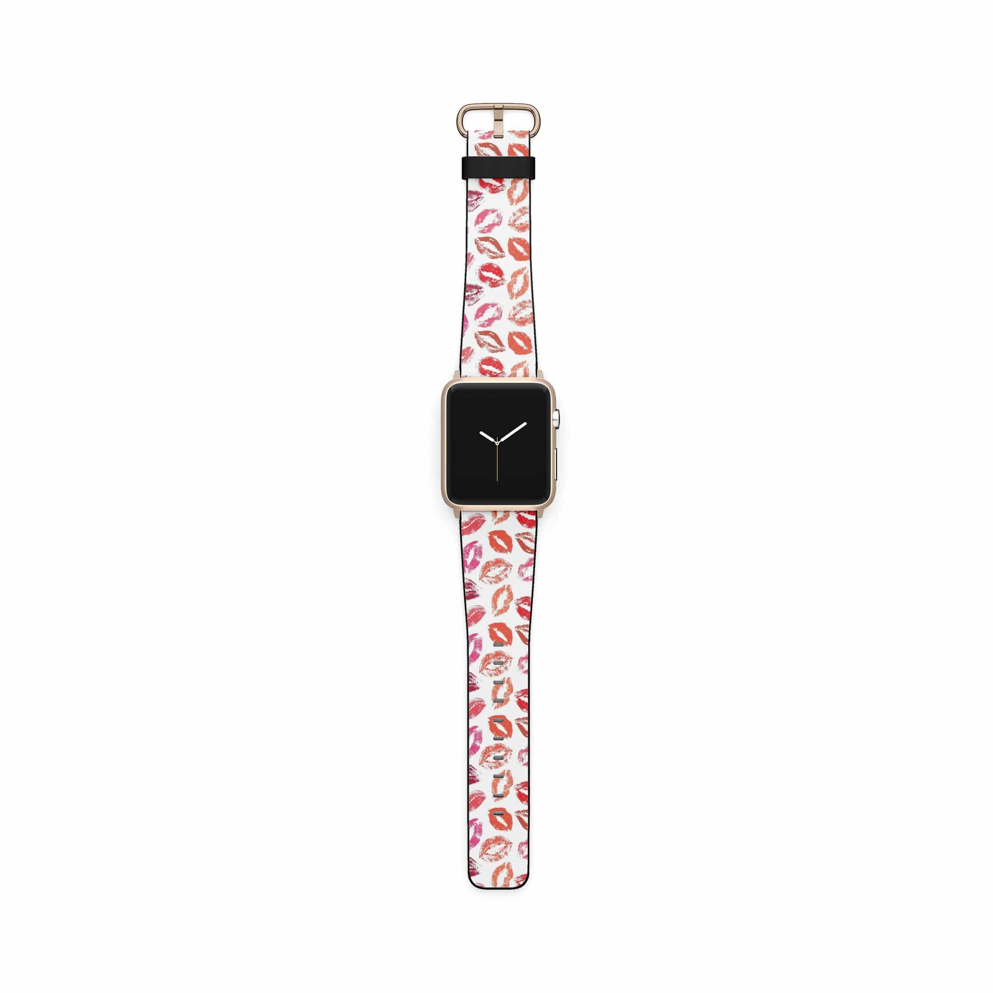 Love Note | Lip Print Apple Watch Band for 38/40/41 mm Watch in Gold