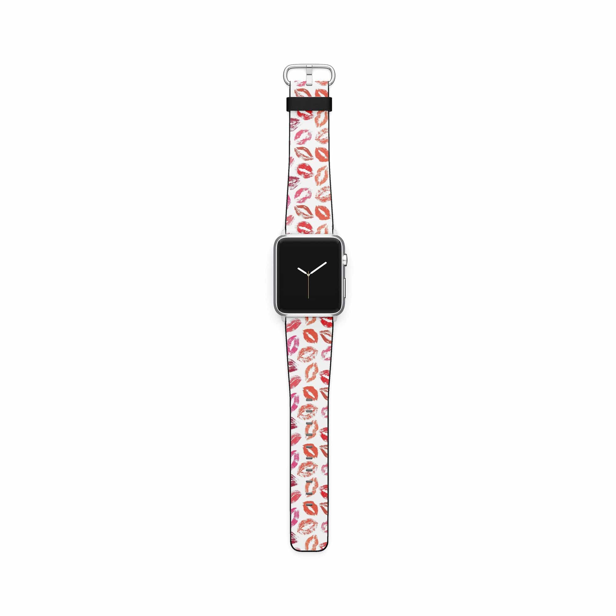 Love Note | Lip Print Apple Watch Band for 38/40/41 mm Watch in Silver