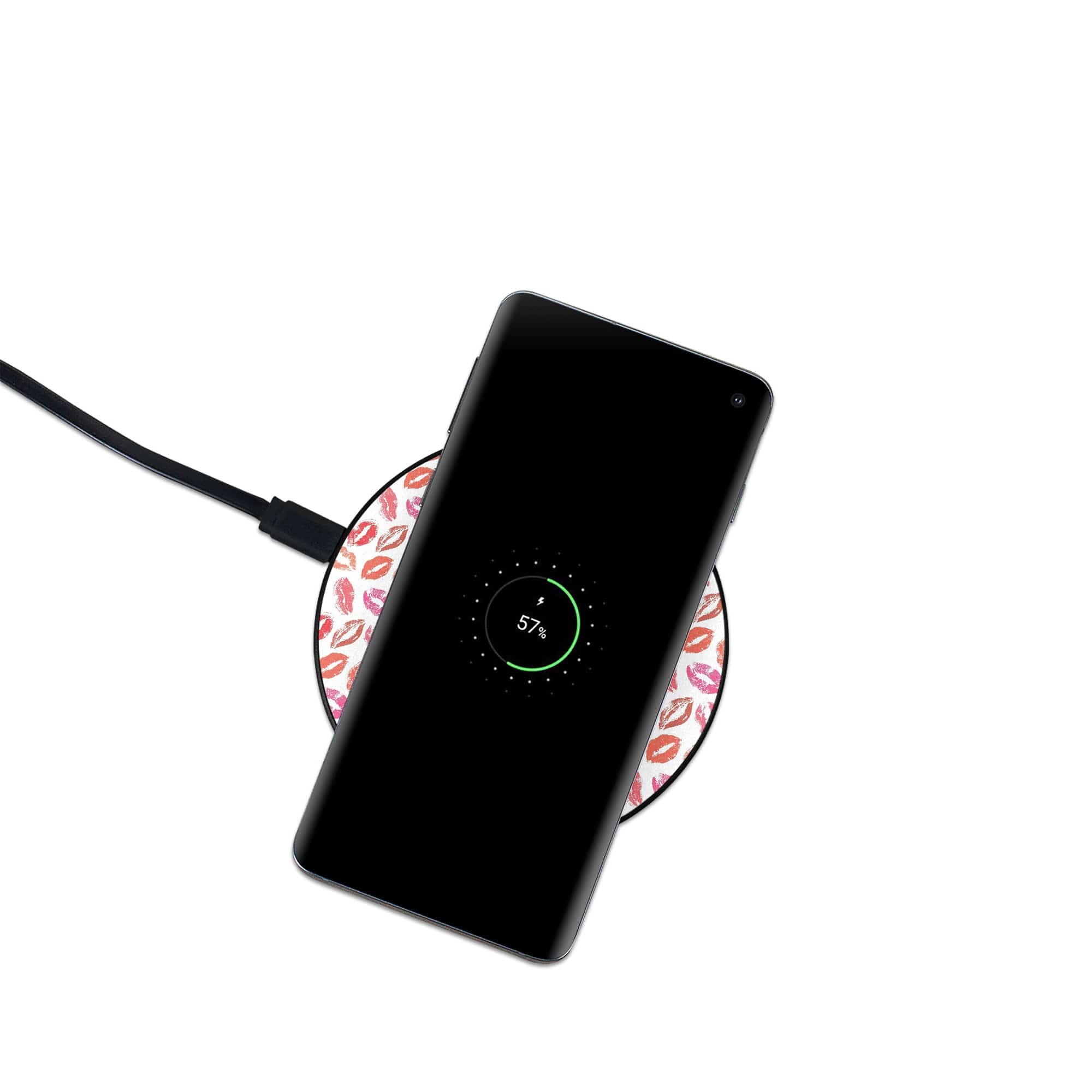 Love Note | Lip Print Wireless Charging Pad in Black