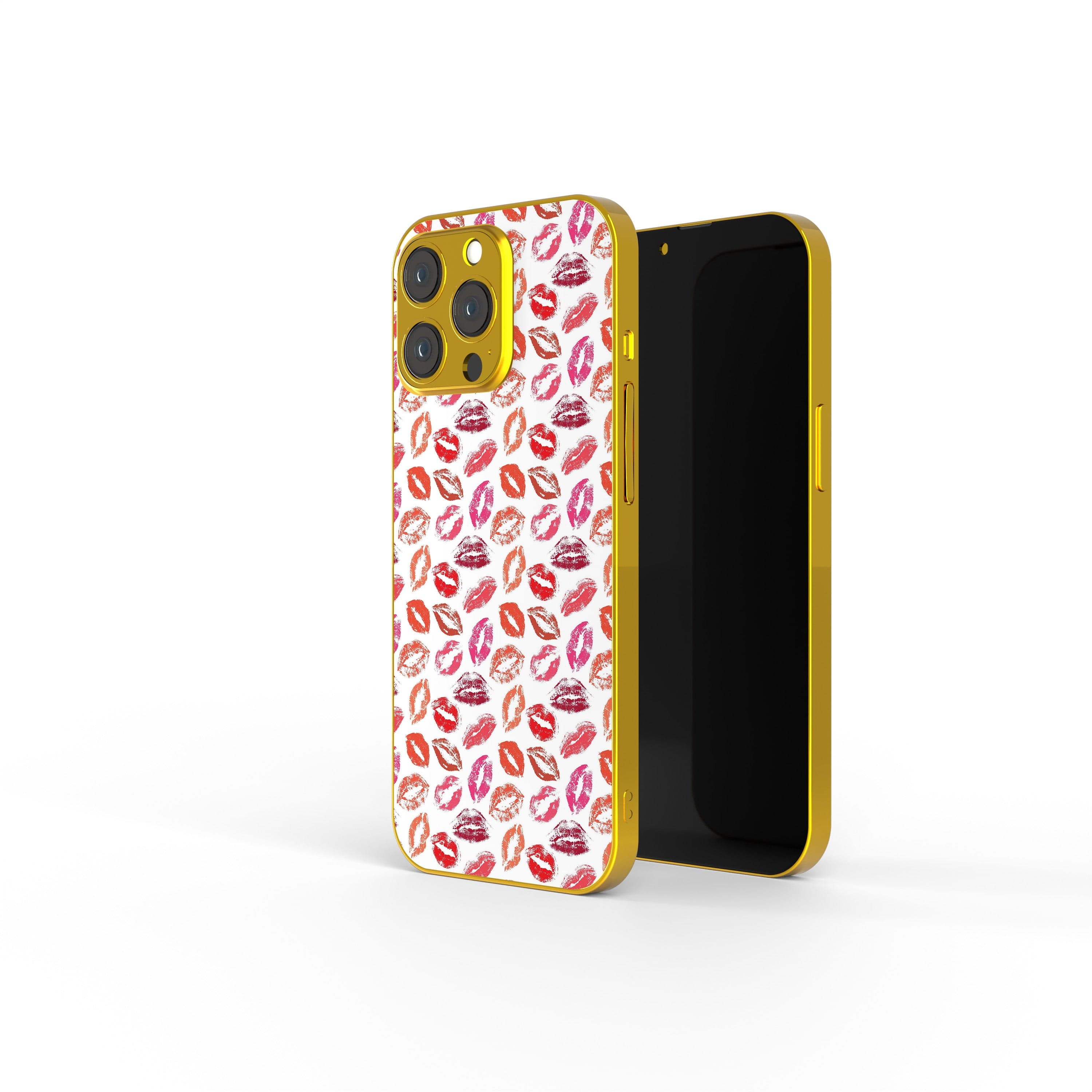 Love Note | Lip Print Precious Metals Case in Gold