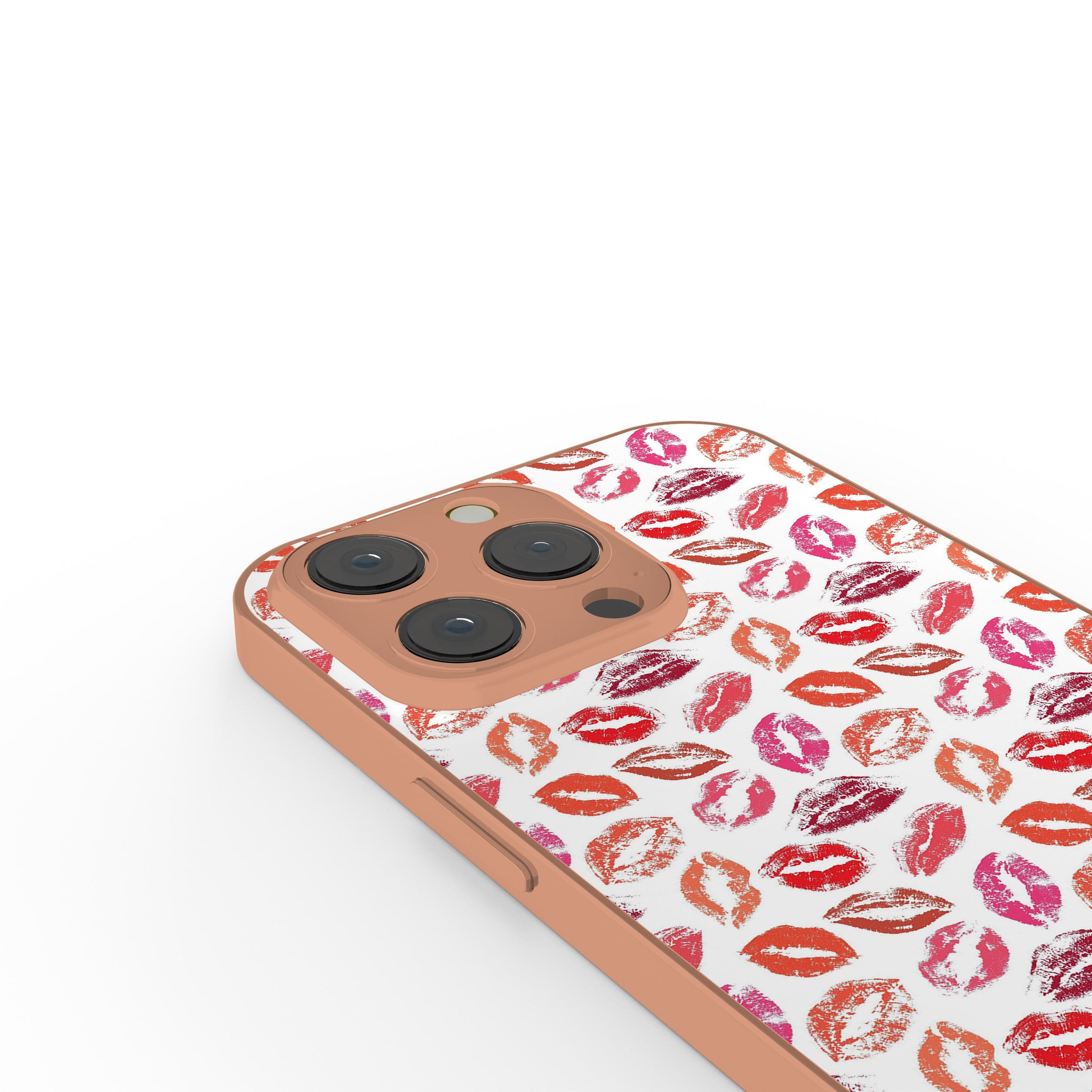 Love Note | Lip Print Precious Metals Case in Rose Gold