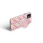 Love Note | Lip Print Foldable Phone Grip in White