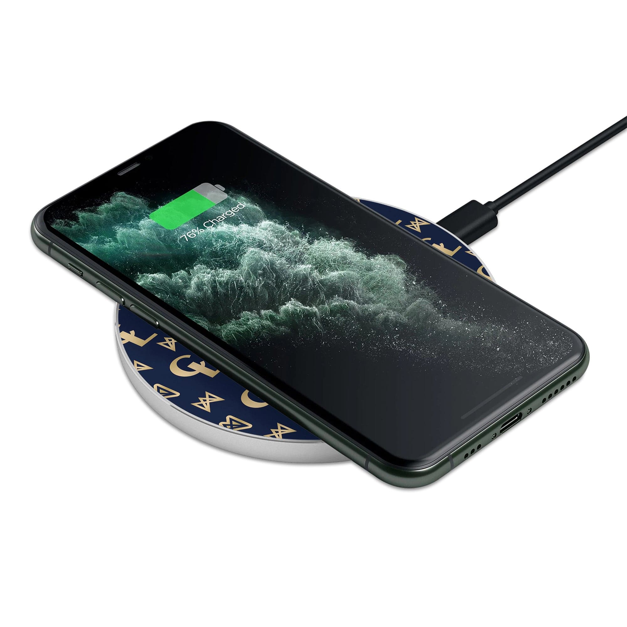 Luscious Luxury | Luxury Pattern Wireless Charging Pad in Silver