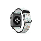 Morning Surf | Aquatic Flowers Floral Apple Watch Band for 38/40/41 mm Watch in Black