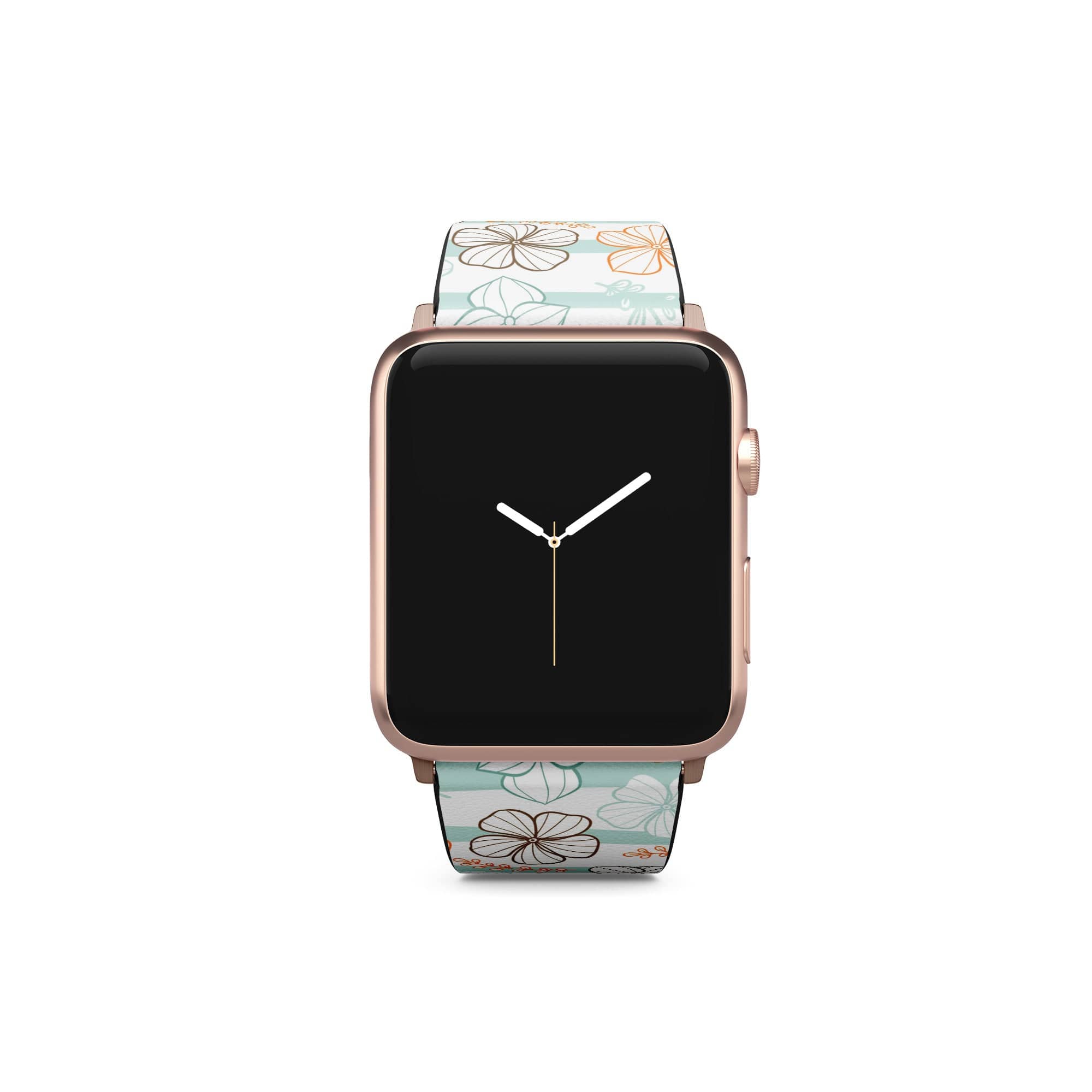 Morning Surf | Aquatic Flowers Floral Apple Watch Band for 38/40/41 mm Watch in Rose Gold