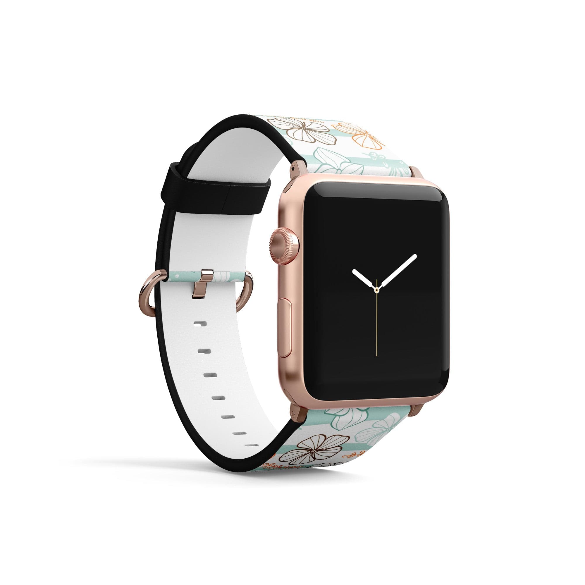 Morning Surf | Aquatic Flowers Floral Apple Watch Band for 38/40/41 mm Watch in Rose Gold