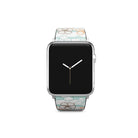 Morning Surf | Aquatic Flowers Floral Apple Watch Band for 38/40/41 mm Watch in Silver