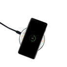 Morning Surf | Aquatic Flowers Floral Wireless Charging Pad in Black