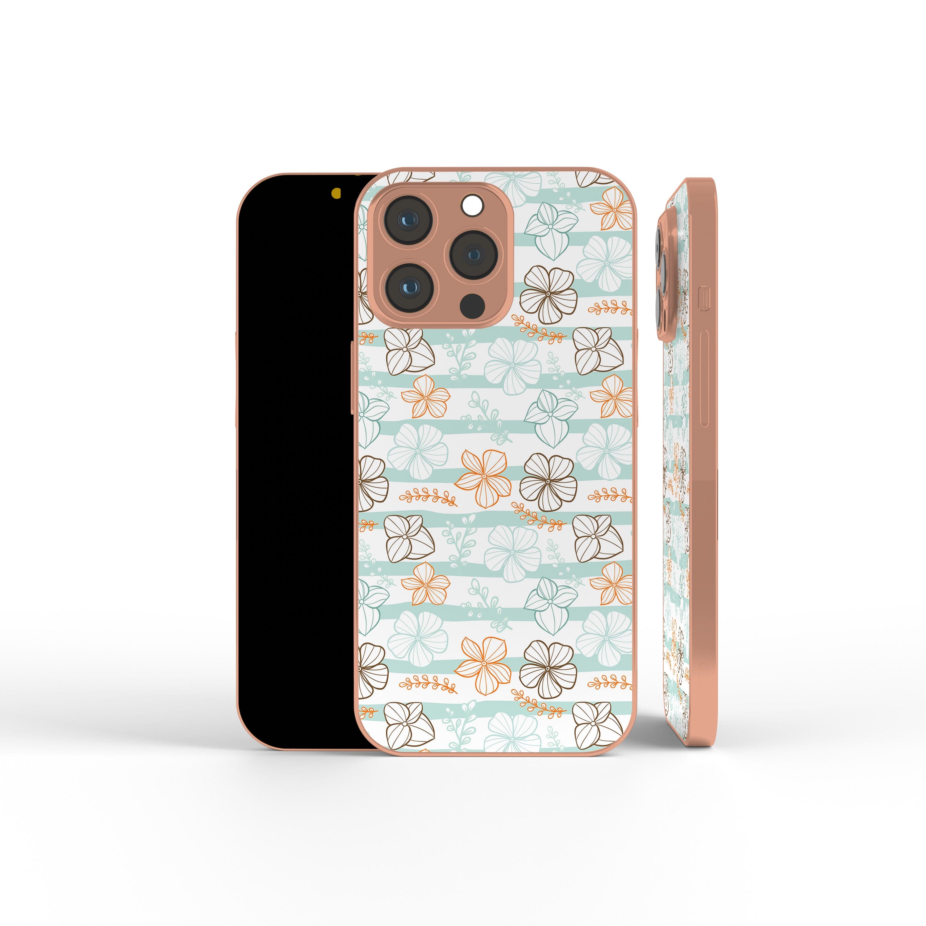 Morning Surf | Aquatic Flowers Floral Precious Metals Case in Rose Gold