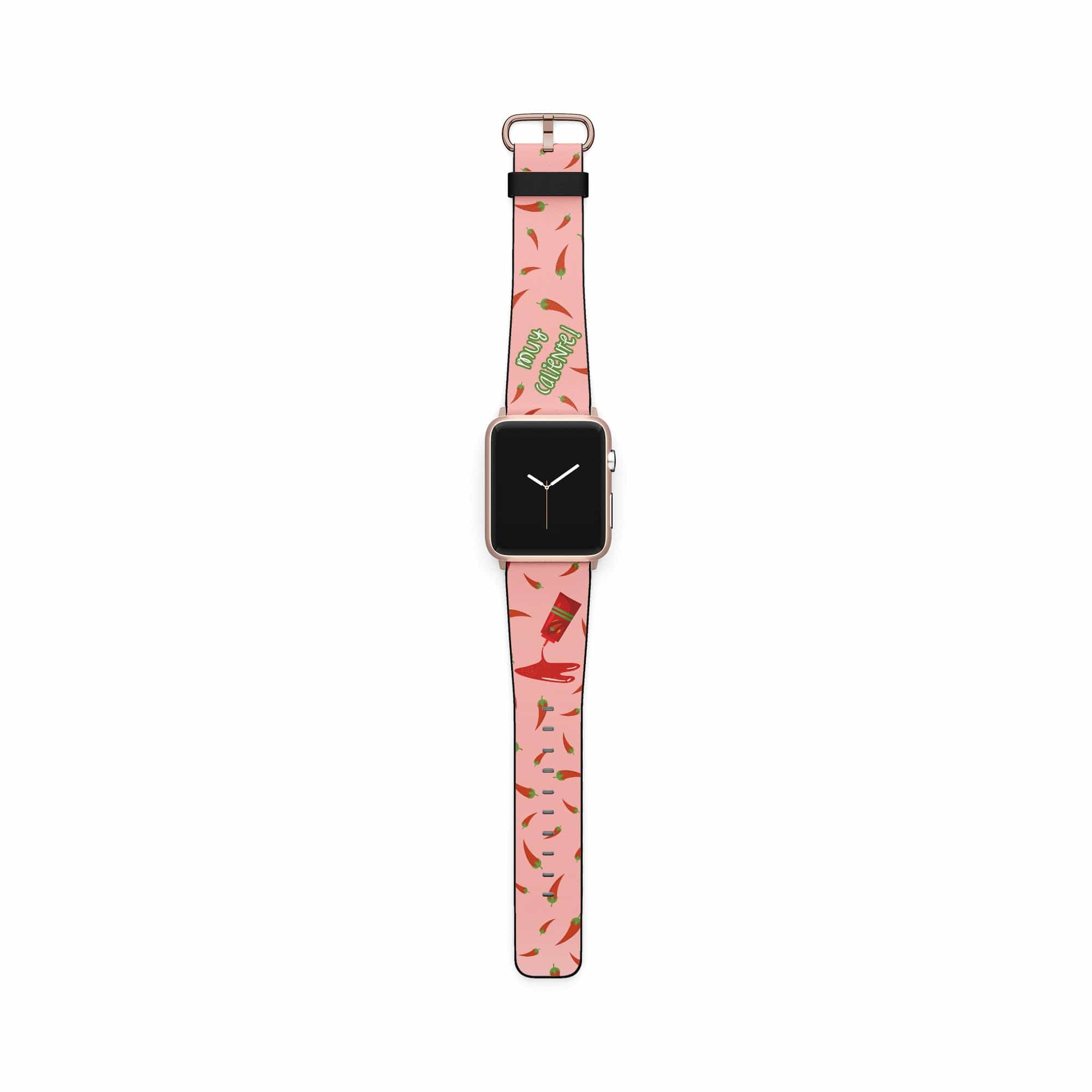 Muy Caliente | Hot Sauce Apple Watch Band for 38/40/41 mm Watch in Rose Gold