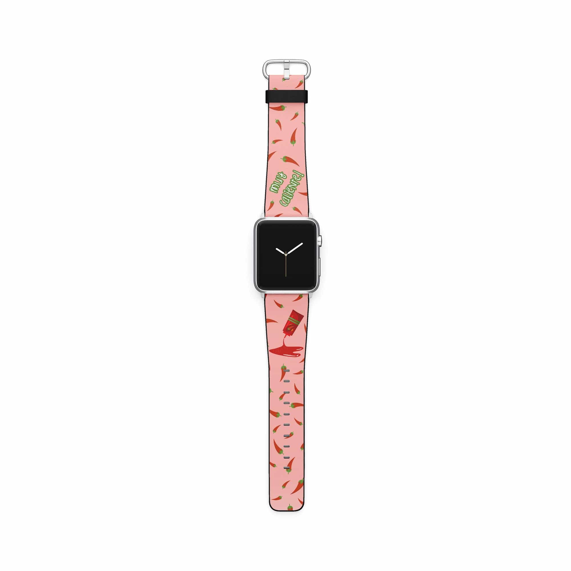 Muy Caliente | Hot Sauce Apple Watch Band for 38/40/41 mm Watch in Silver