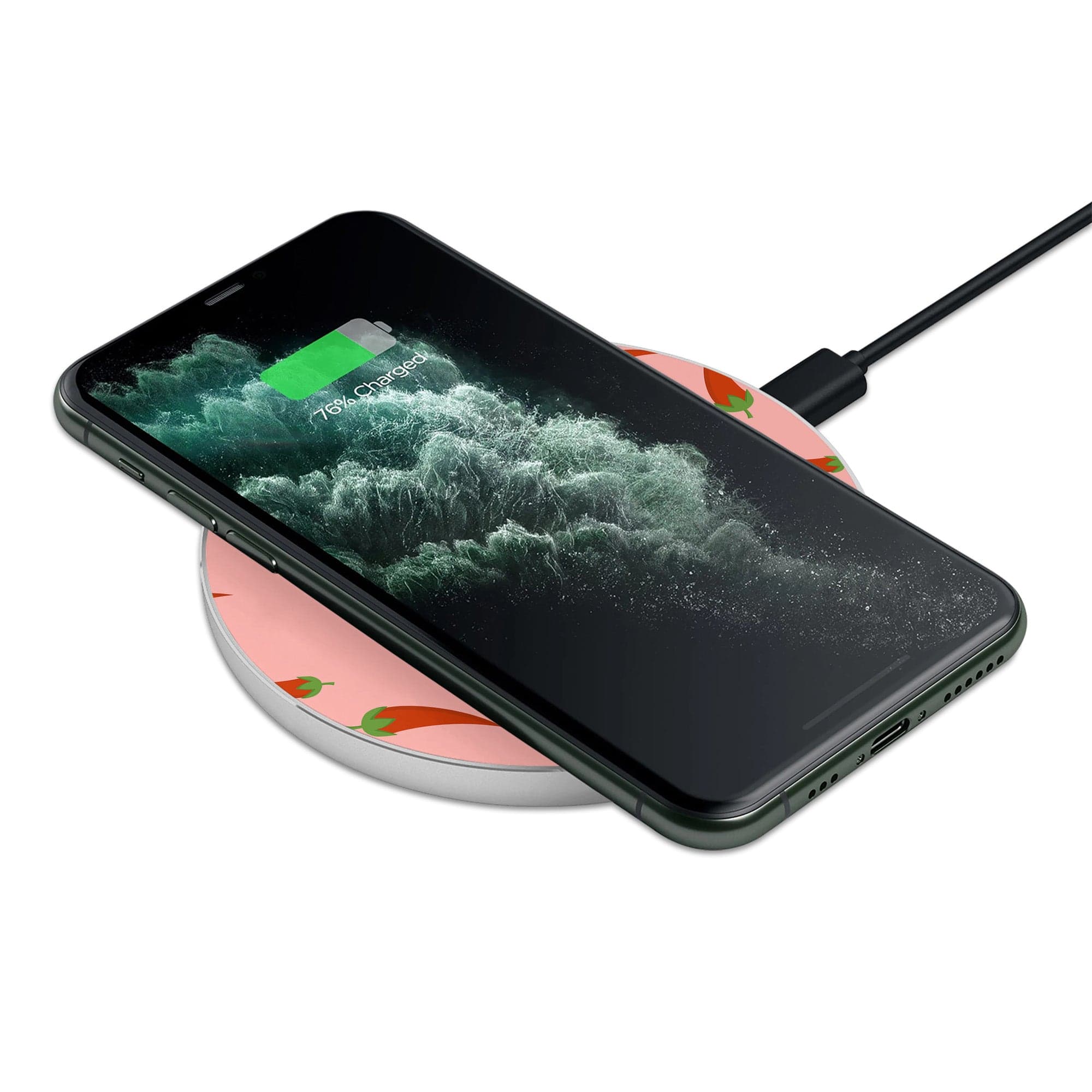 Muy Caliente | Hot Sauce Wireless Charging Pad in Silver