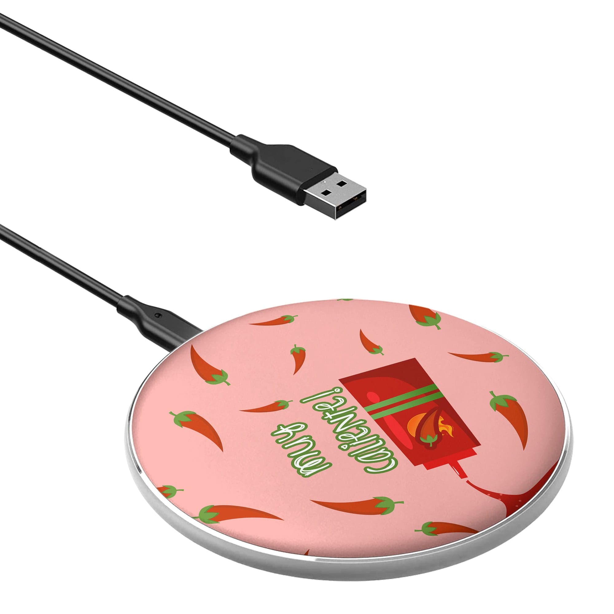 Muy Caliente | Hot Sauce Wireless Charging Pad in Silver