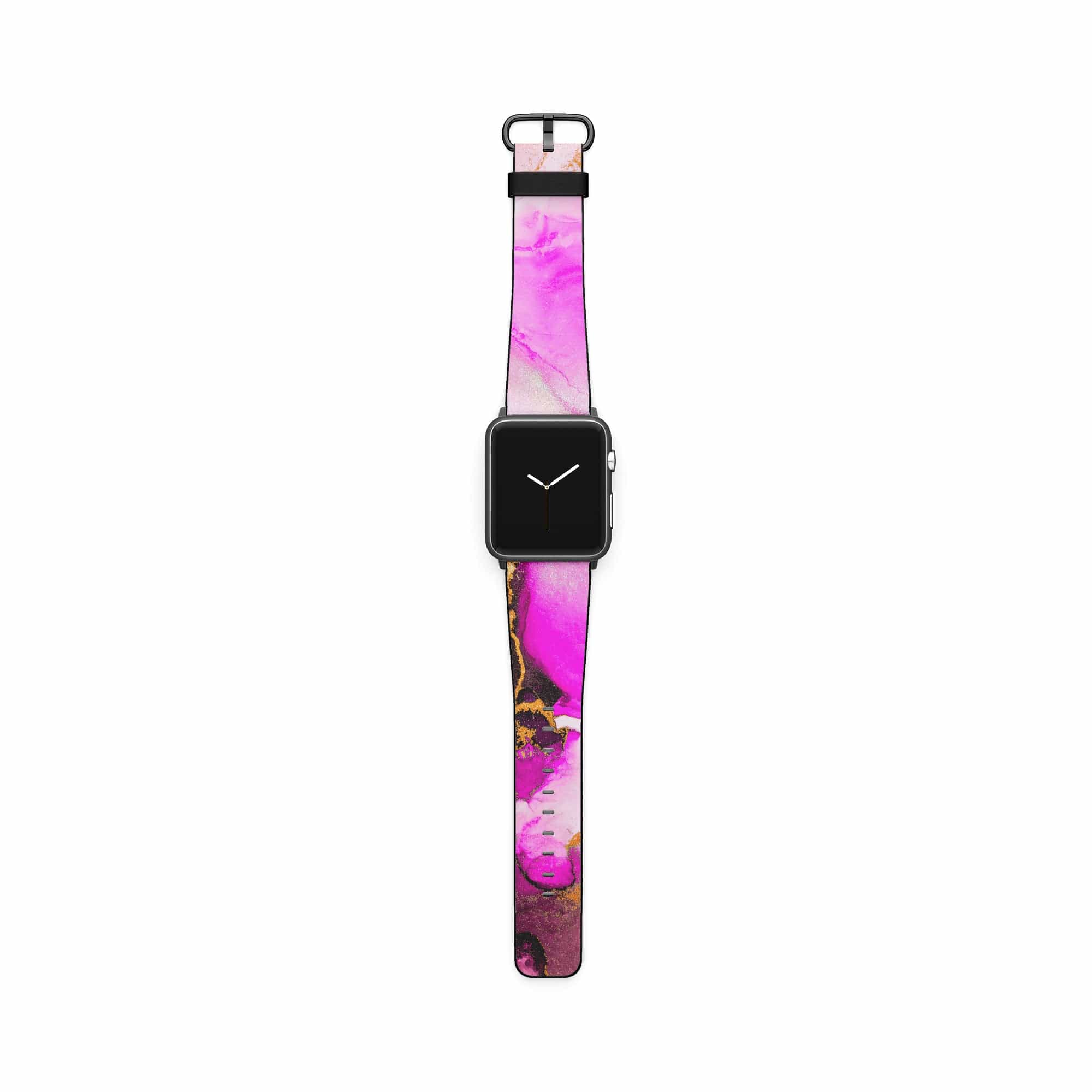 Notes of Pink | Marble Apple Watch Band for 38/40/41 mm Watch in Black