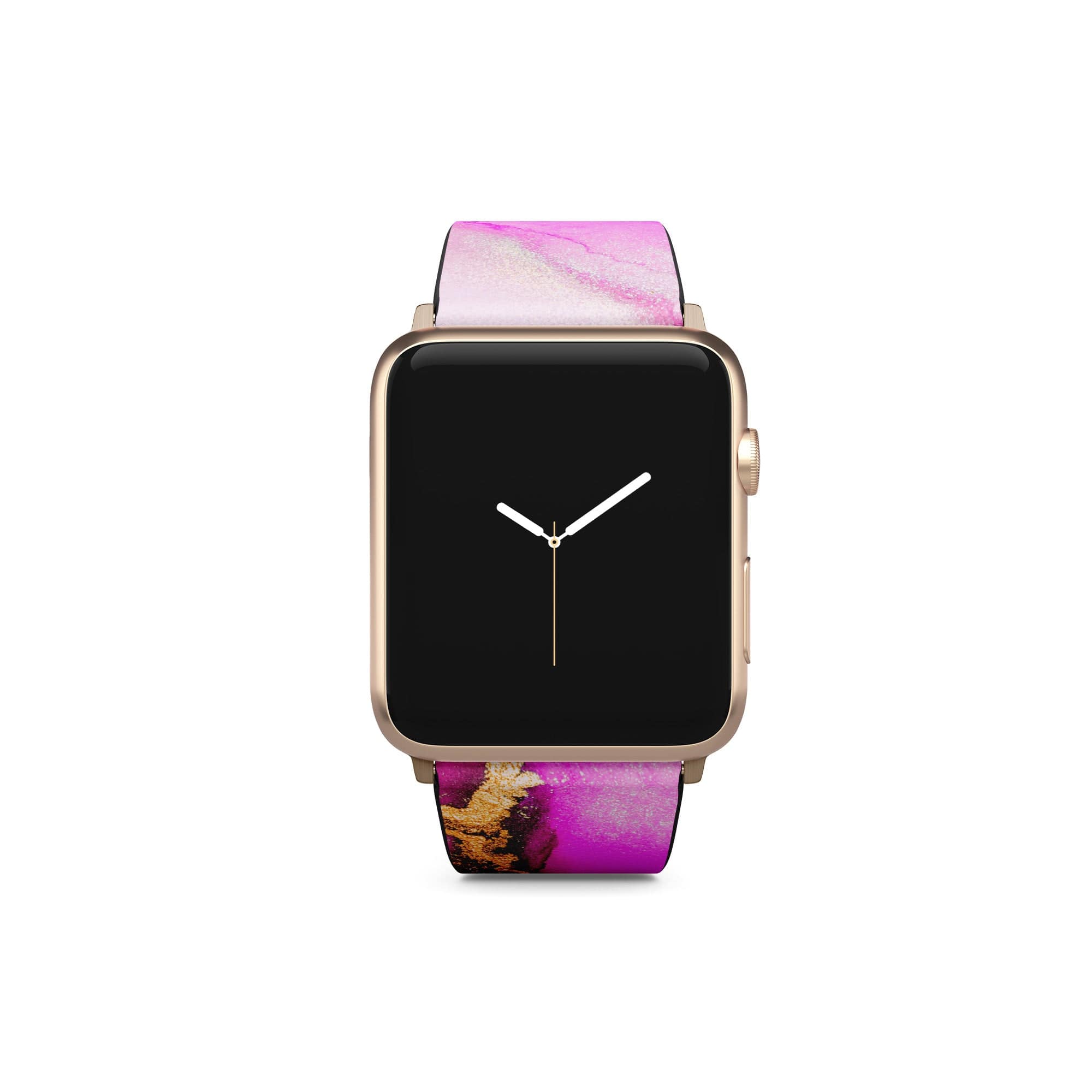 Notes of Pink | Marble Apple Watch Band for 38/40/41 mm Watch in Gold