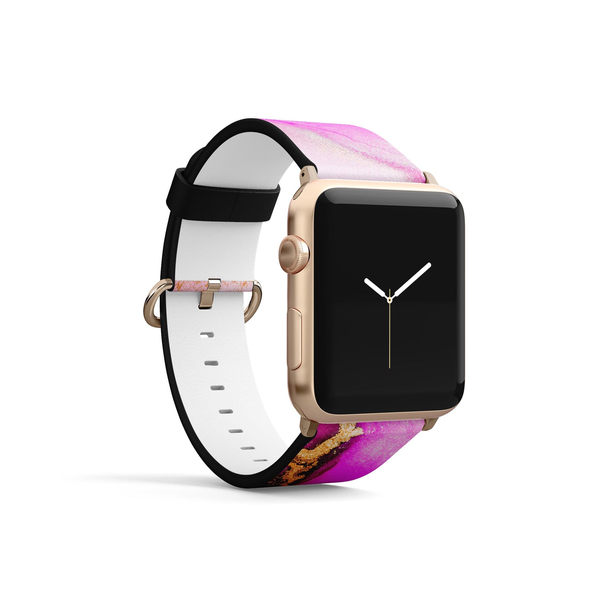 Notes of Pink | Marble Apple Watch Band for 38/40/41 mm Watch in Gold