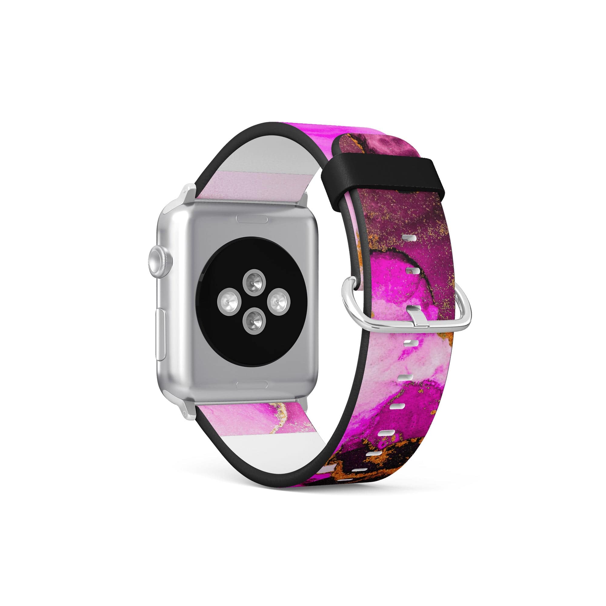 Notes of Pink | Marble Apple Watch Band for 38/40/41 mm Watch in Silver