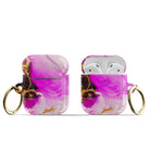 Notes of Pink | Marble Apple AirPods Case for AirPods 1&2 Gold