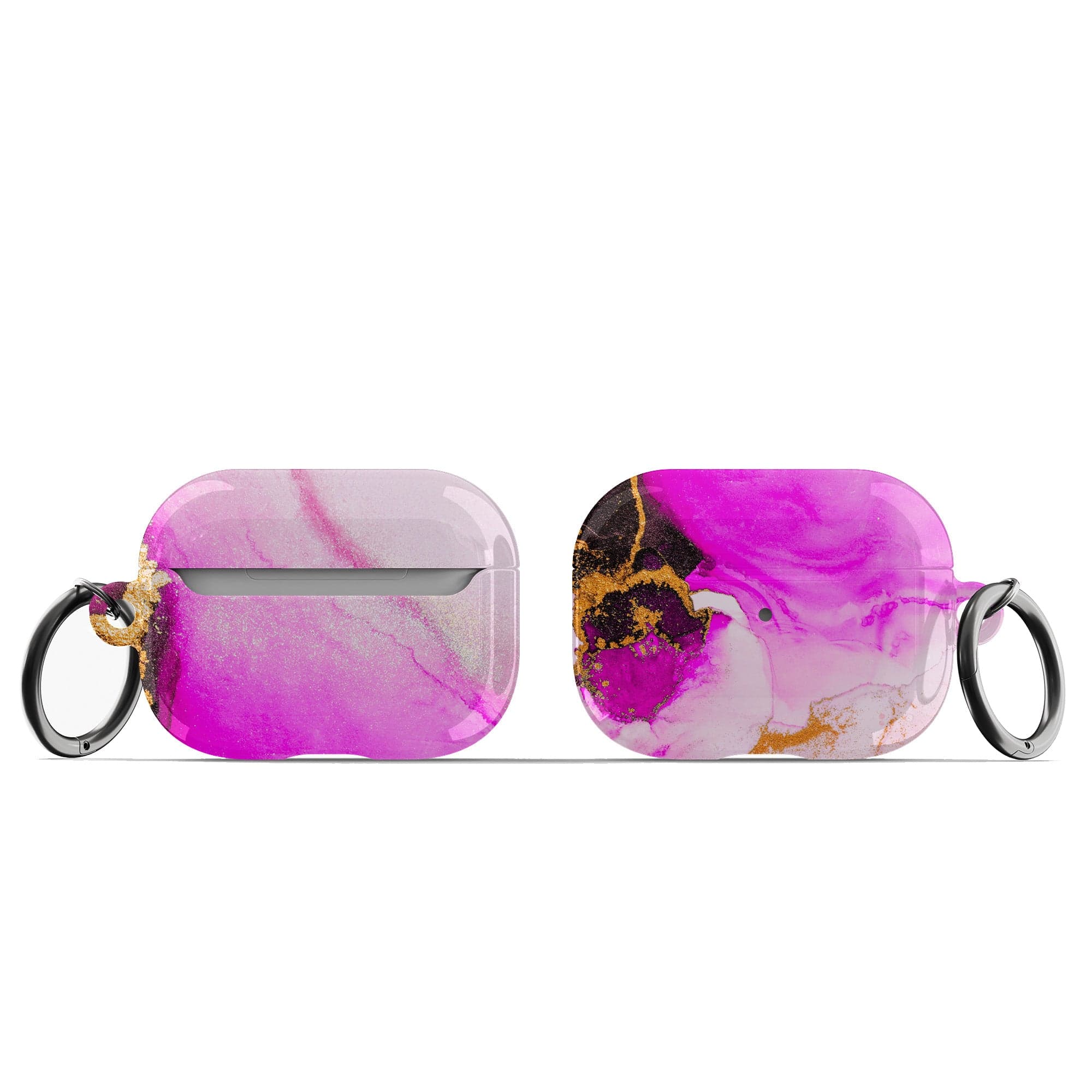 Notes of Pink | Marble Apple AirPods Case for AirPods 3 & AirPods Pro 1&2 Black