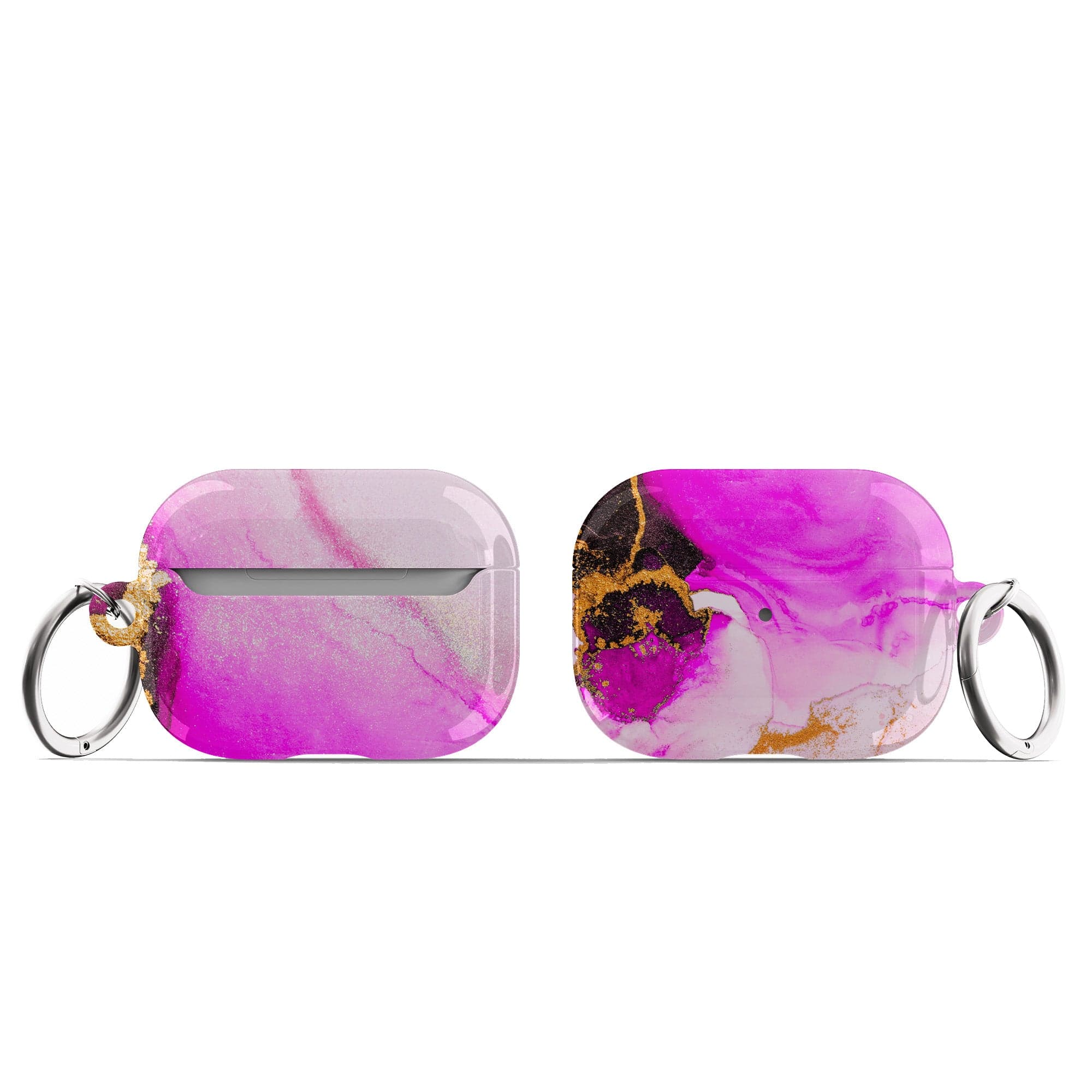 Notes of Pink | Marble Apple AirPods Case for AirPods 3 & AirPods Pro 1&2 Silver